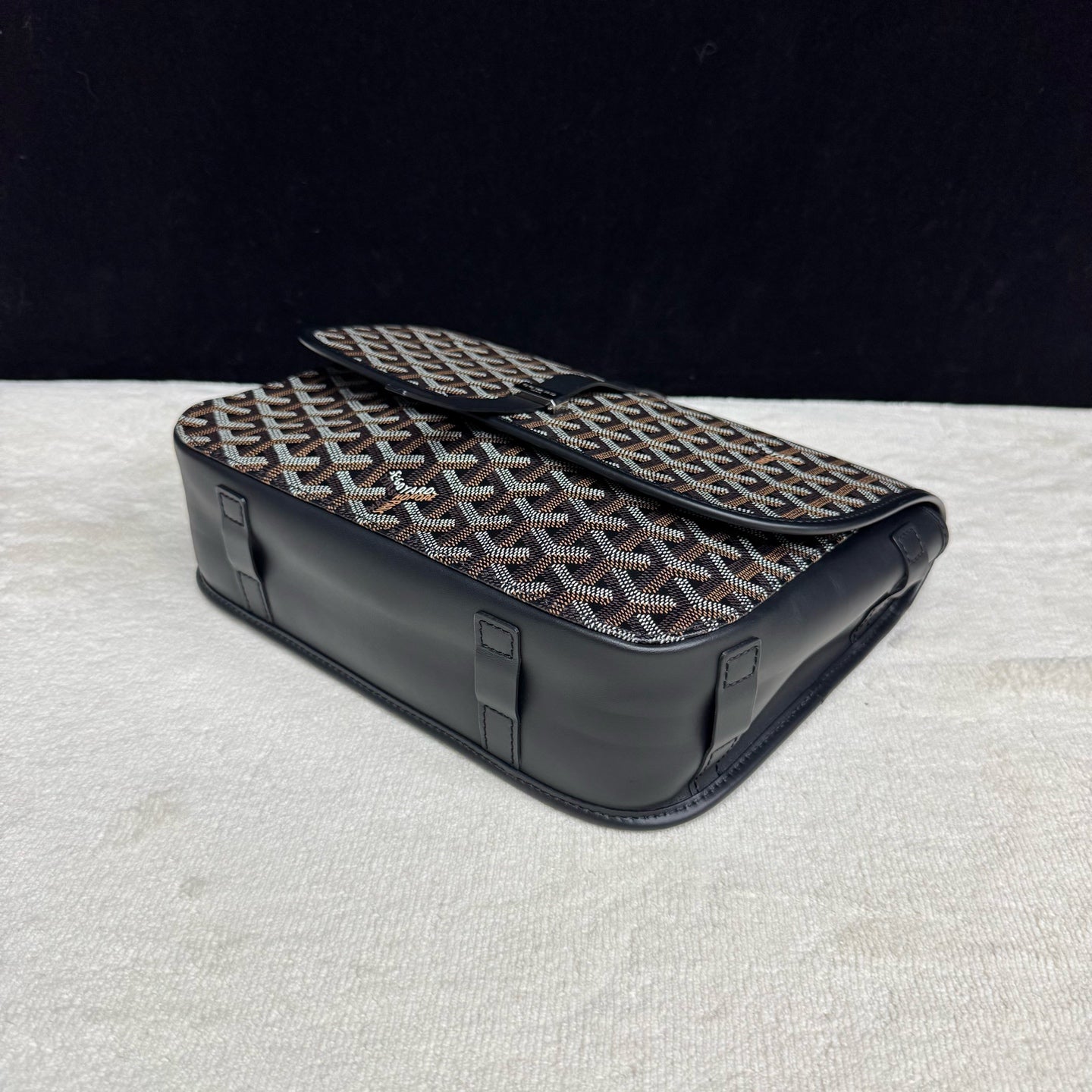 Goyard - Belvedere - Goyardine canvas with leather trim - Black - (medium)