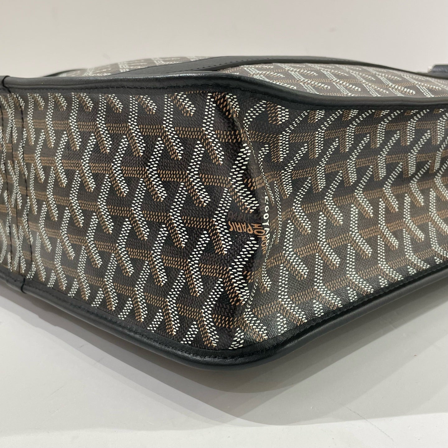 Goyard - Bourgogne - Goyardine canvas with leather trim - Black - (large)