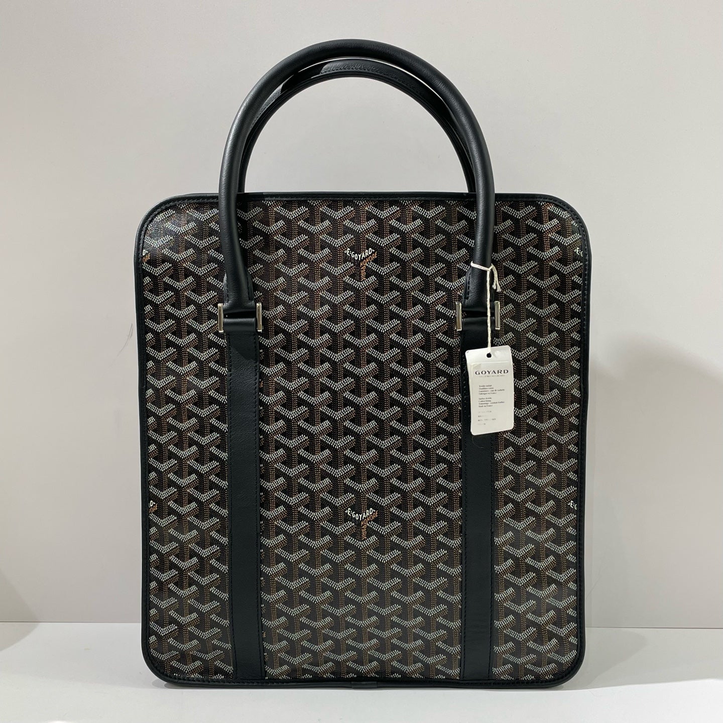 Goyard - Bourgogne - Goyardine canvas with leather trim - Black - (large)