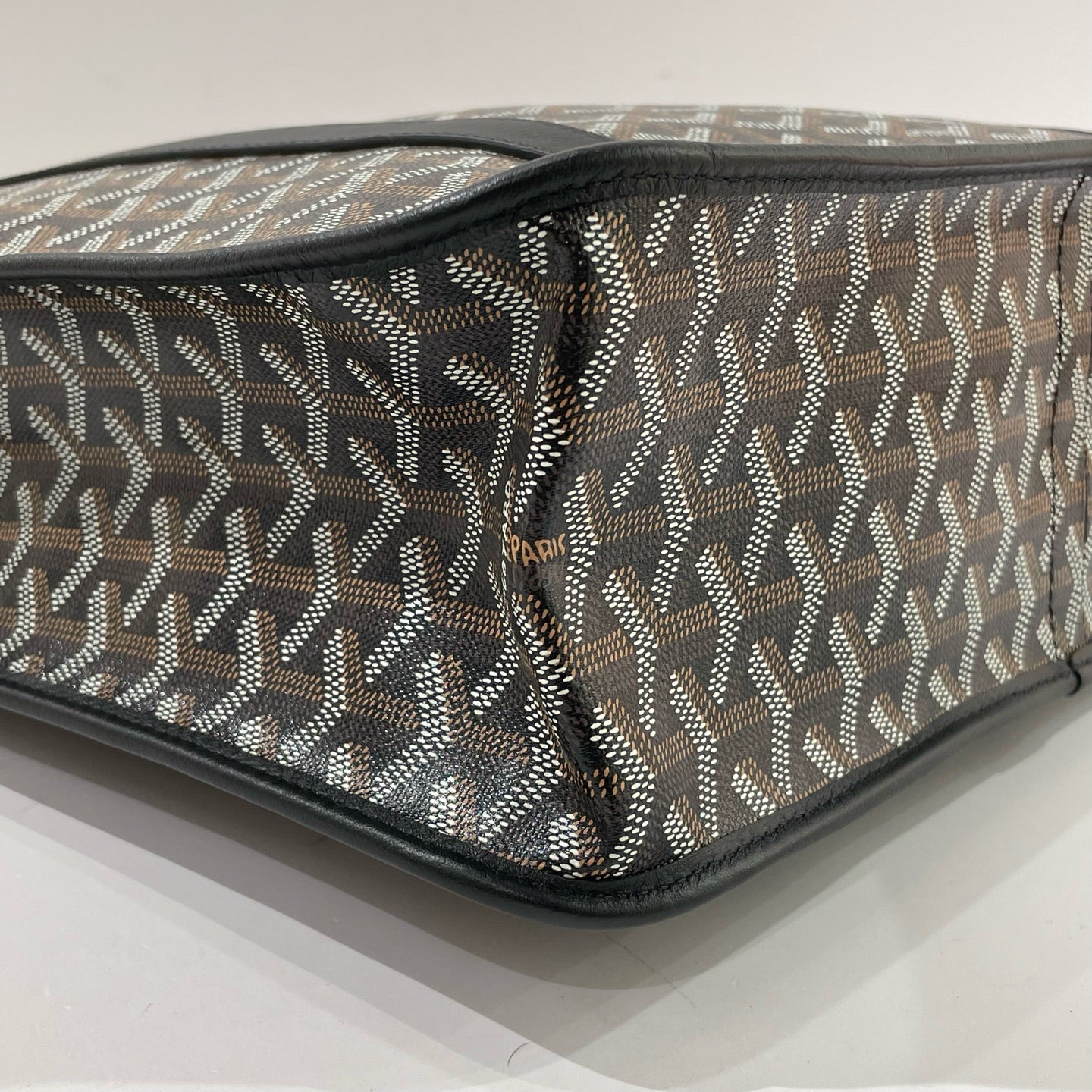 Goyard - Bourgogne - Goyardine canvas with leather trim - Black - (large)