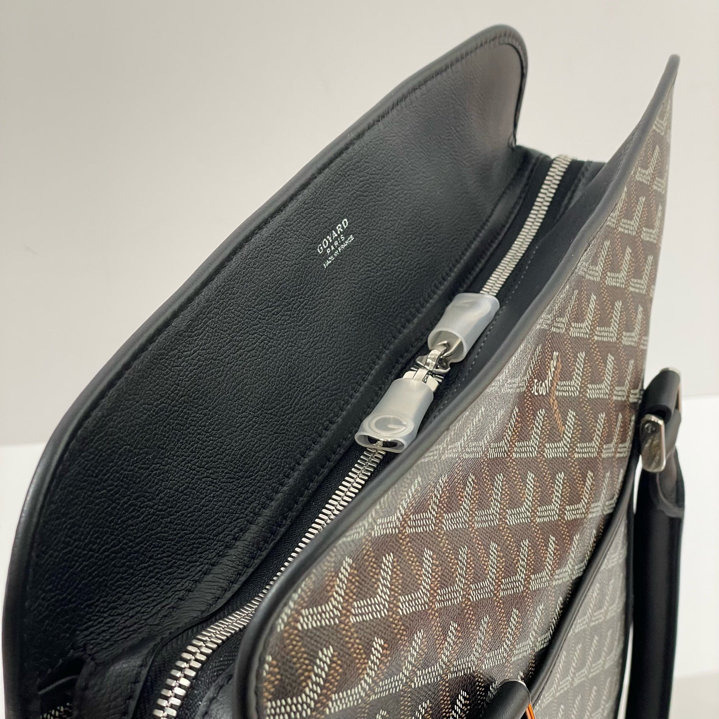 Goyard - Bourgogne - Goyardine canvas with leather trim - Black - (large)
