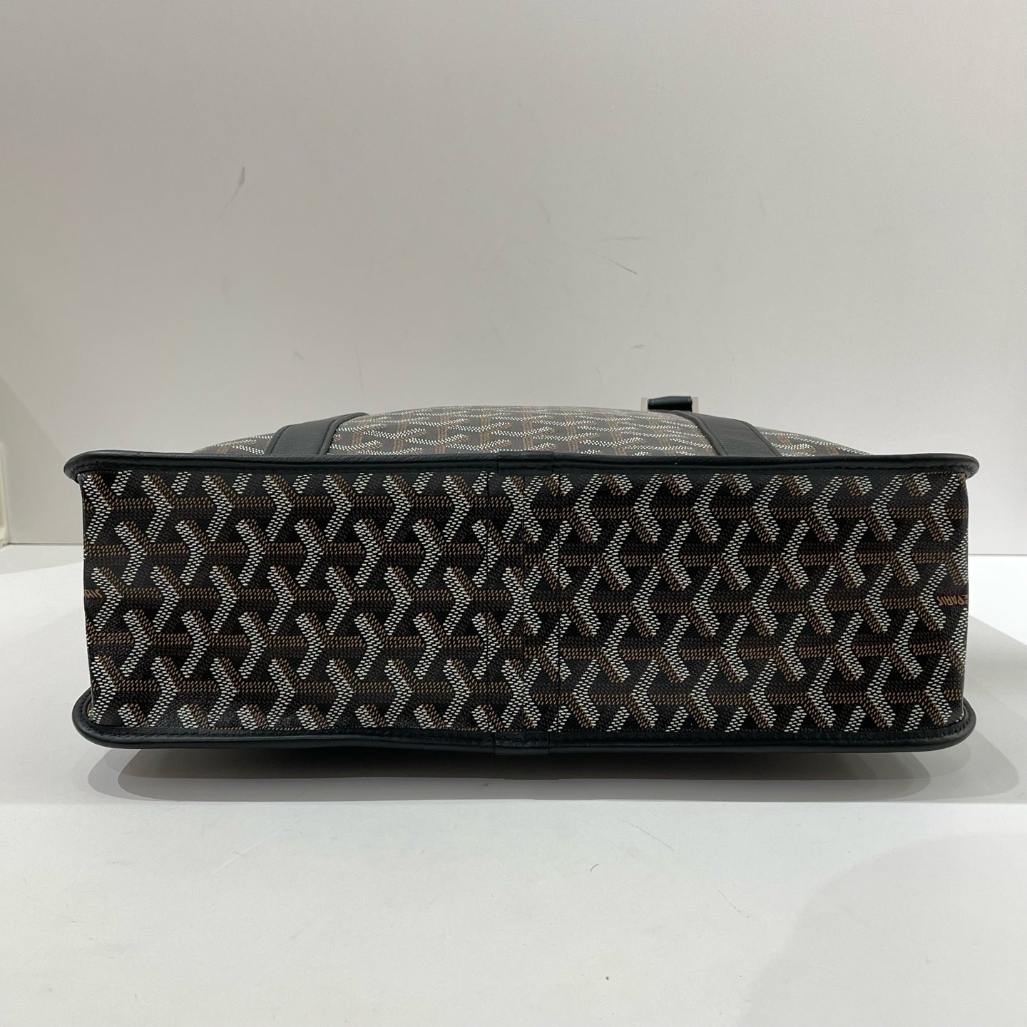 Goyard - Bourgogne - Goyardine canvas with leather trim - Black - (large)