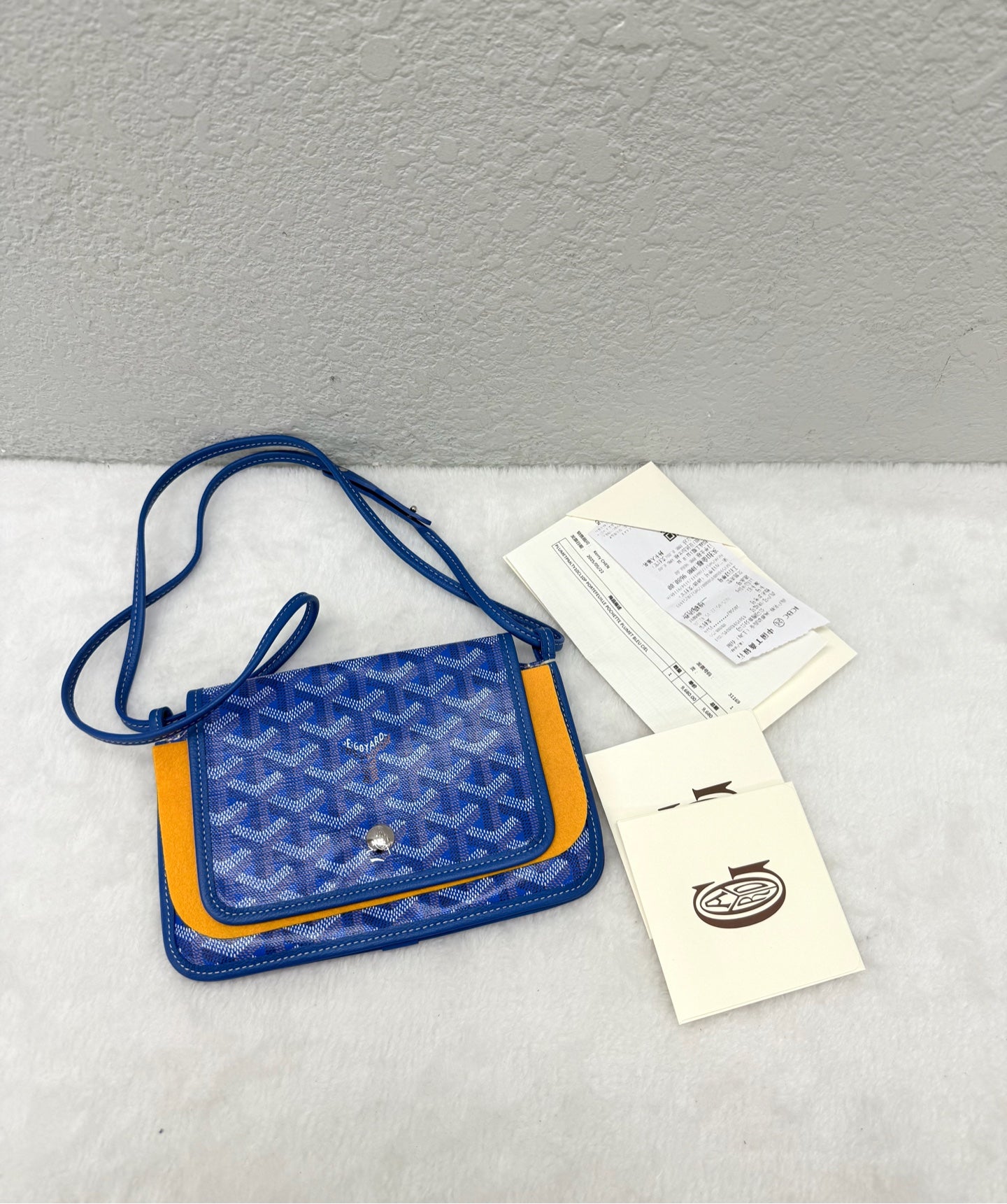 Goyard - Envelope Bag - Goyardine canvas and leather trim - Blue - (small)