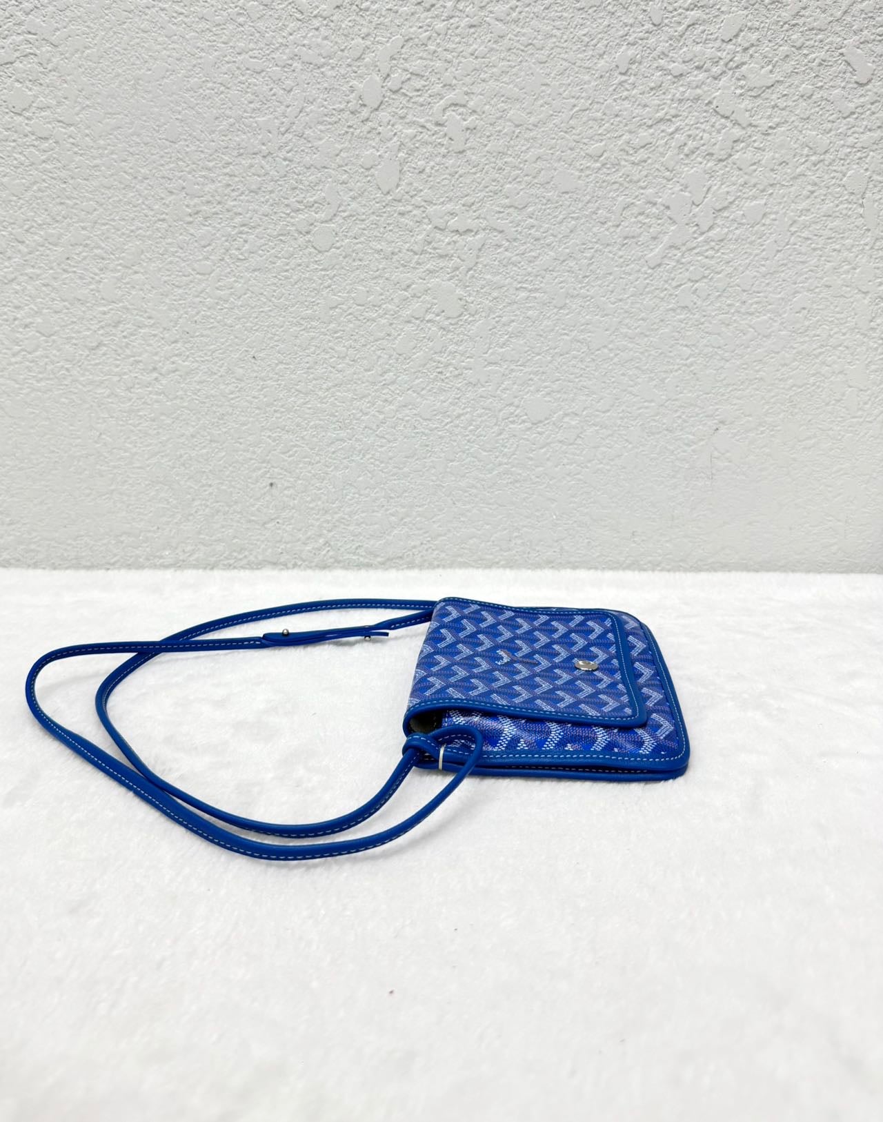 Goyard - Envelope Bag - Goyardine canvas and leather trim - Blue - (small)