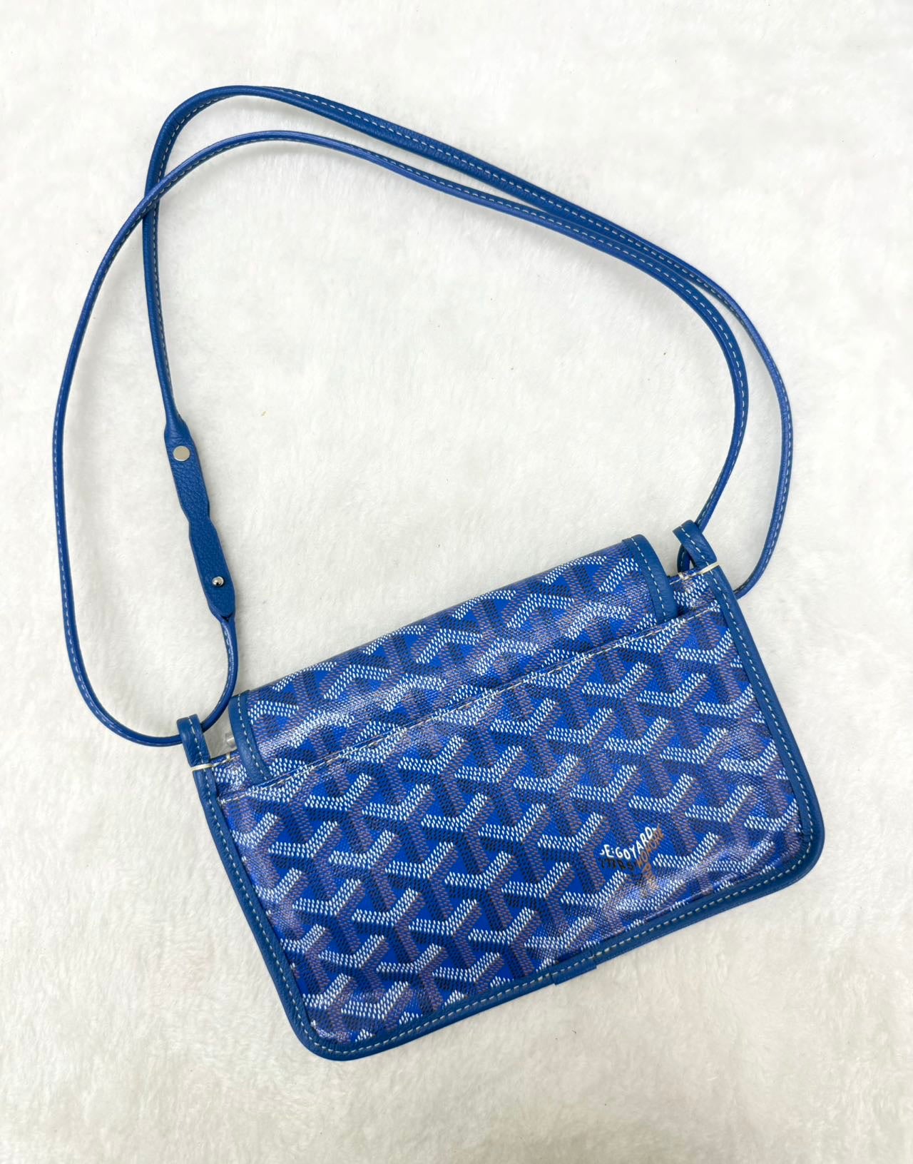Goyard - Envelope Bag - Goyardine canvas and leather trim - Blue - (small)