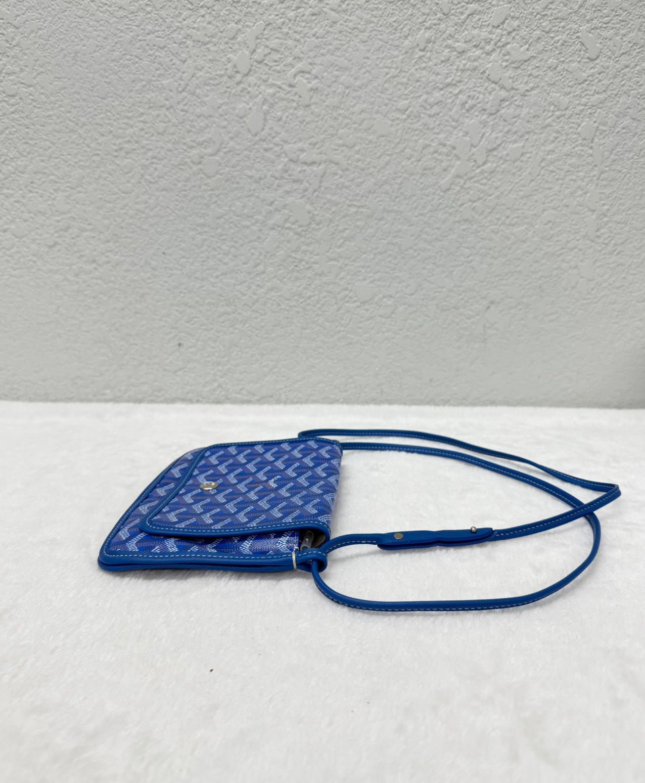 Goyard - Envelope Bag - Goyardine canvas and leather trim - Blue - (small)