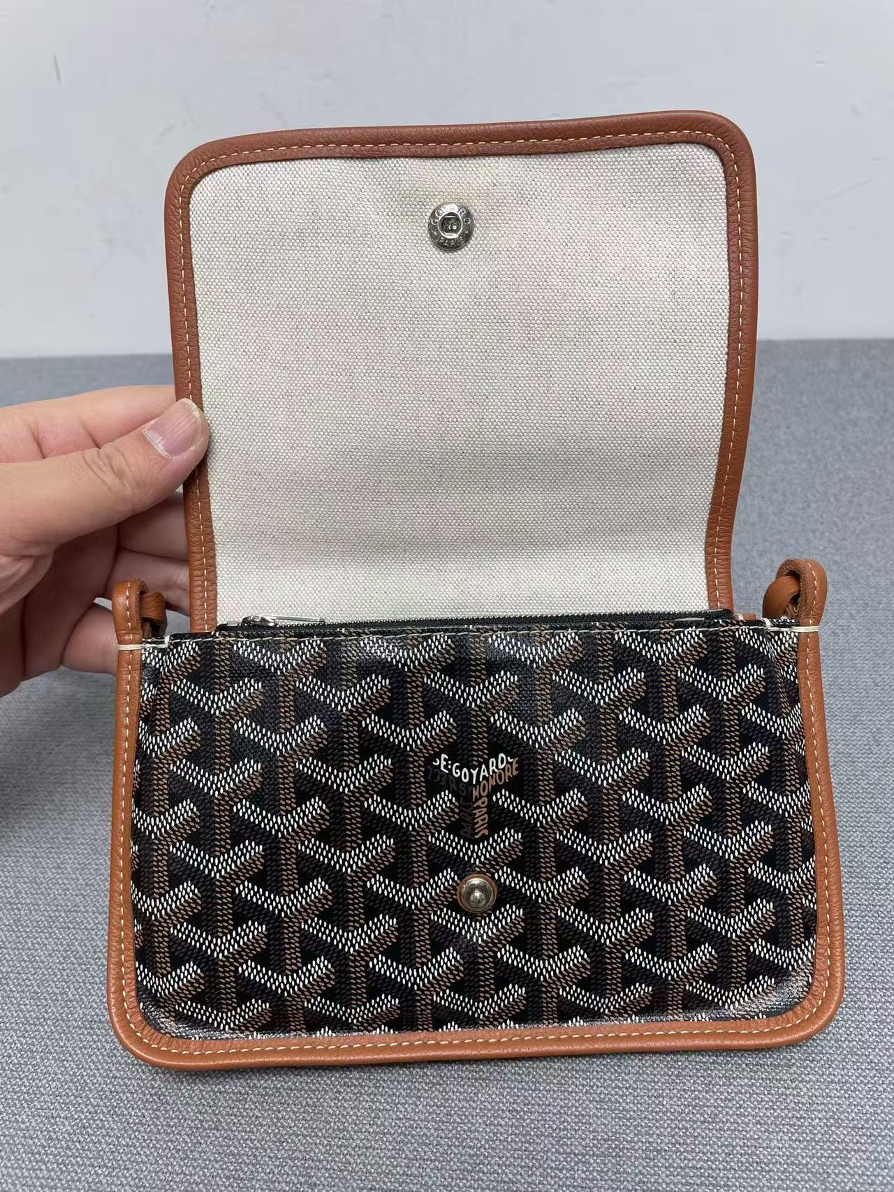 Goyard - Envelope Wallet on Chain - Goyardine coated canvas with Chevreuil calfskin trim - Multicolour - (mini)