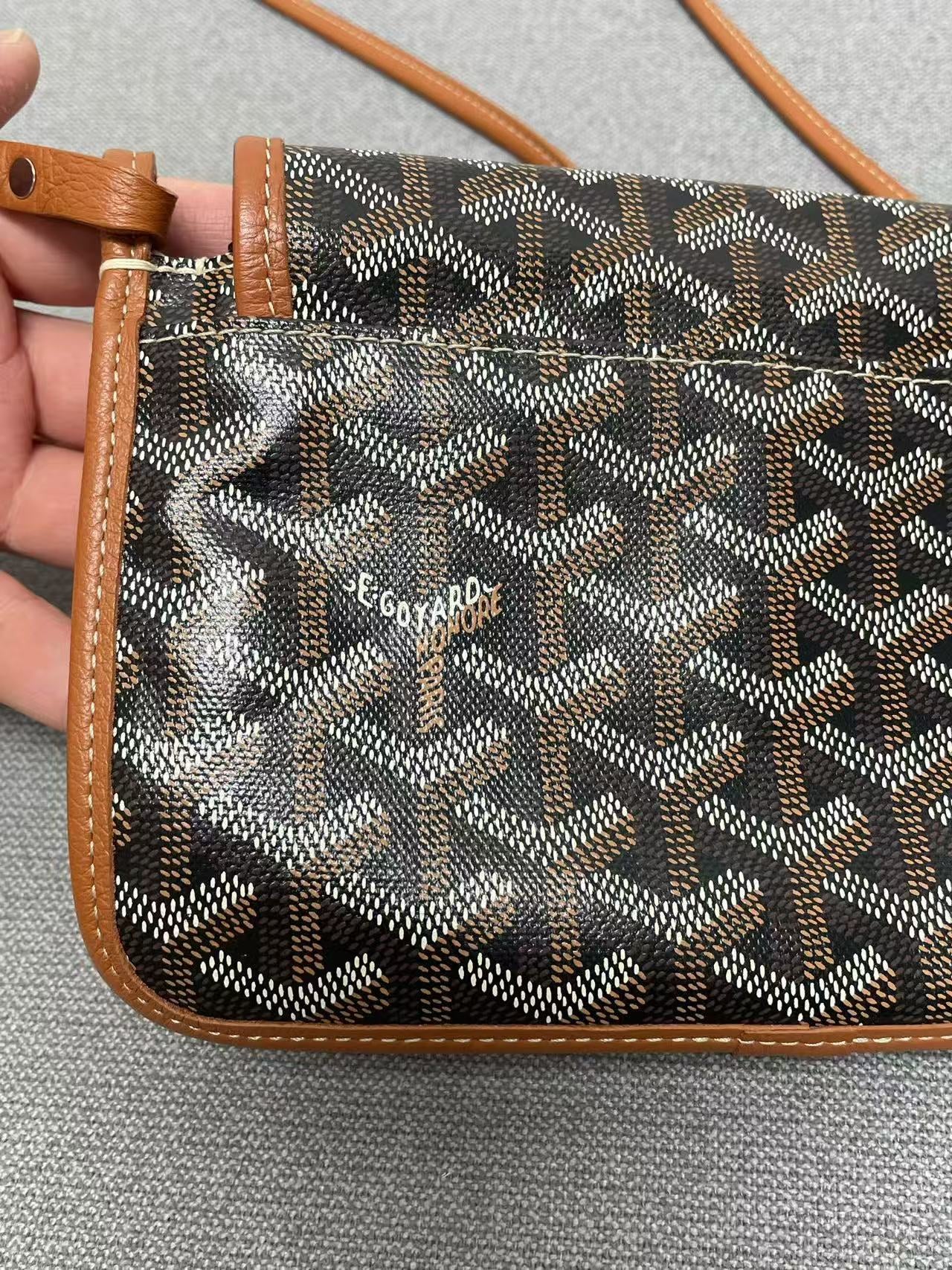 Goyard - Envelope Wallet on Chain - Goyardine coated canvas with Chevreuil calfskin trim - Multicolour - (mini)