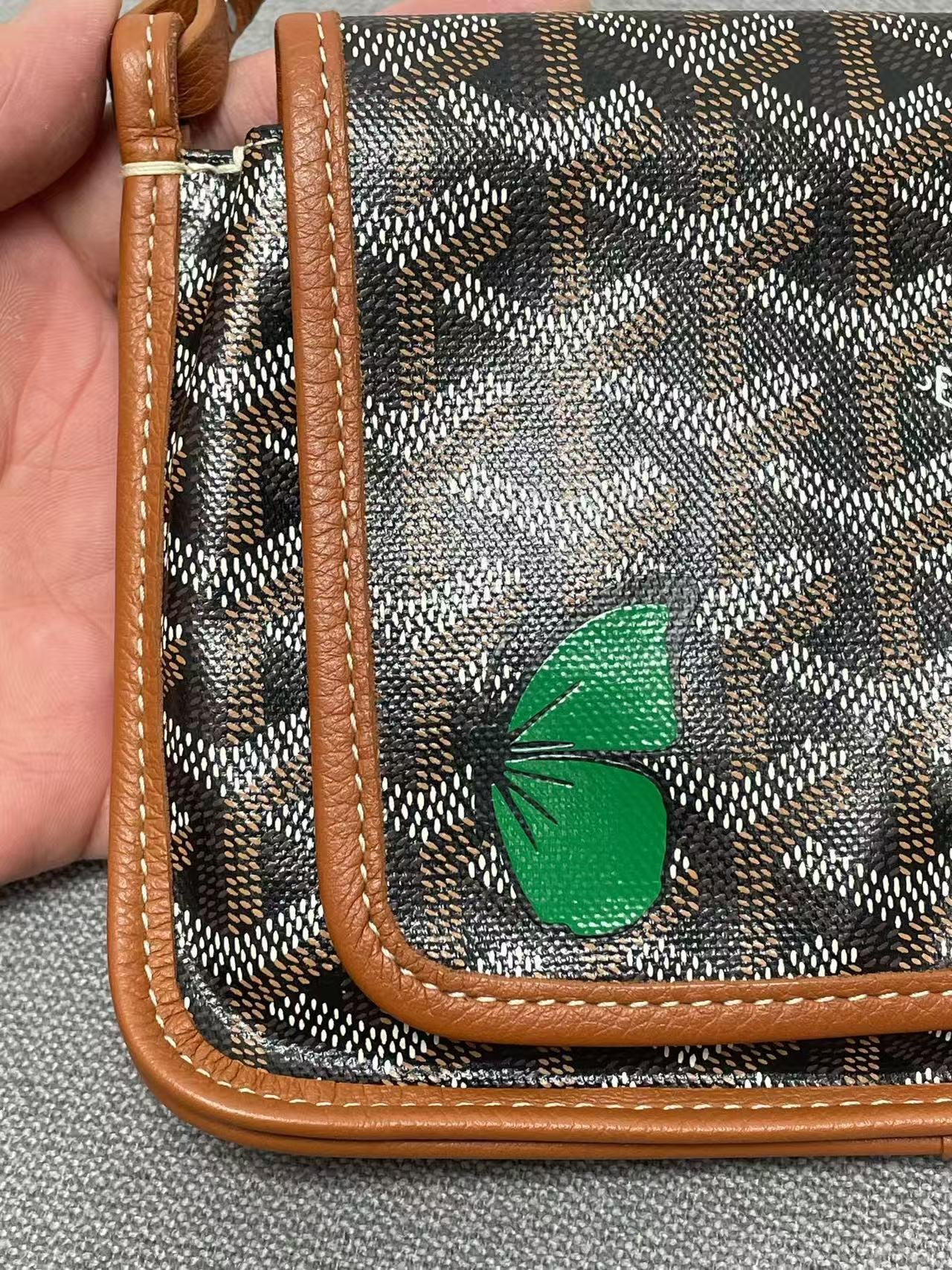 Goyard - Envelope Wallet on Chain - Goyardine coated canvas with Chevreuil calfskin trim - Multicolour - (mini)