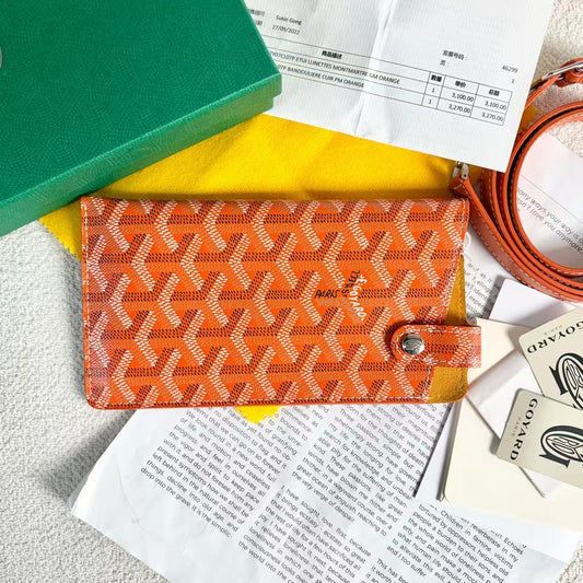 Goyard - Eyewear Case - Goyardine canvas and leather - Orange with Silver-Tone Hardware - (mini)