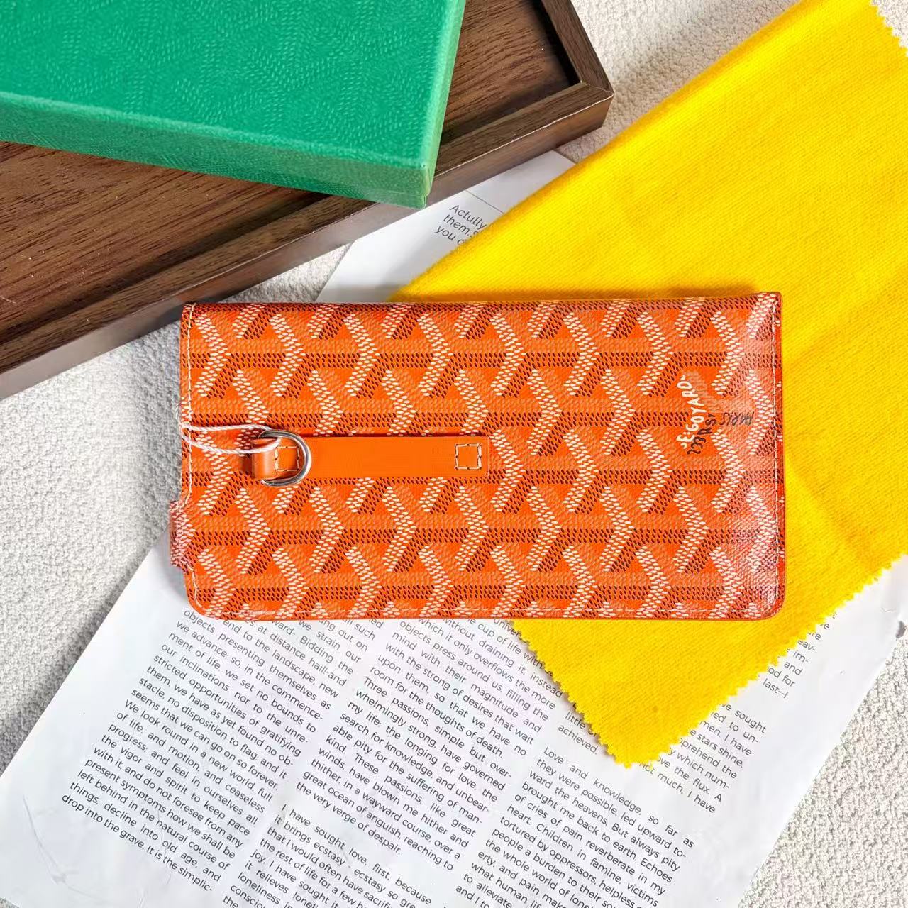 Goyard - Eyewear Case - Goyardine canvas and leather - Orange with Silver-Tone Hardware - (mini)
