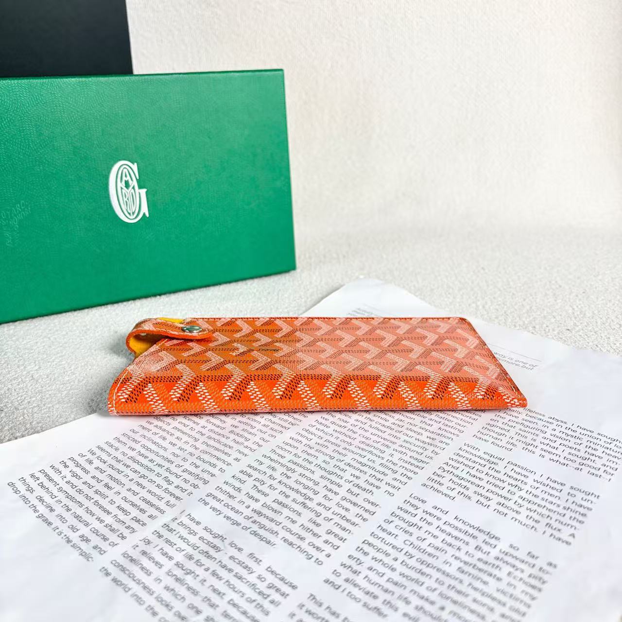 Goyard - Eyewear Case - Goyardine canvas and leather - Orange with Silver-Tone Hardware - (mini)