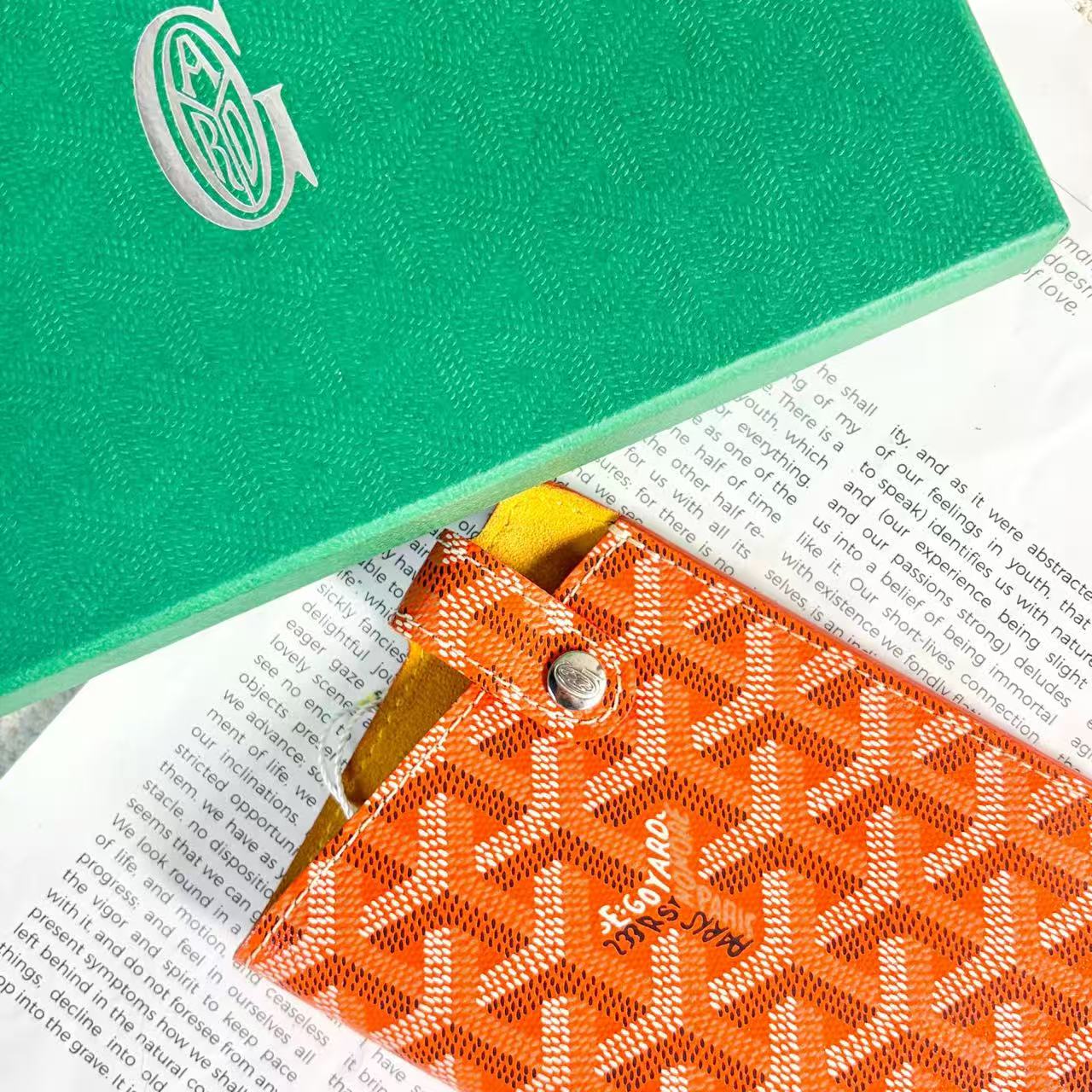 Goyard - Eyewear Case - Goyardine canvas and leather - Orange with Silver-Tone Hardware - (mini)