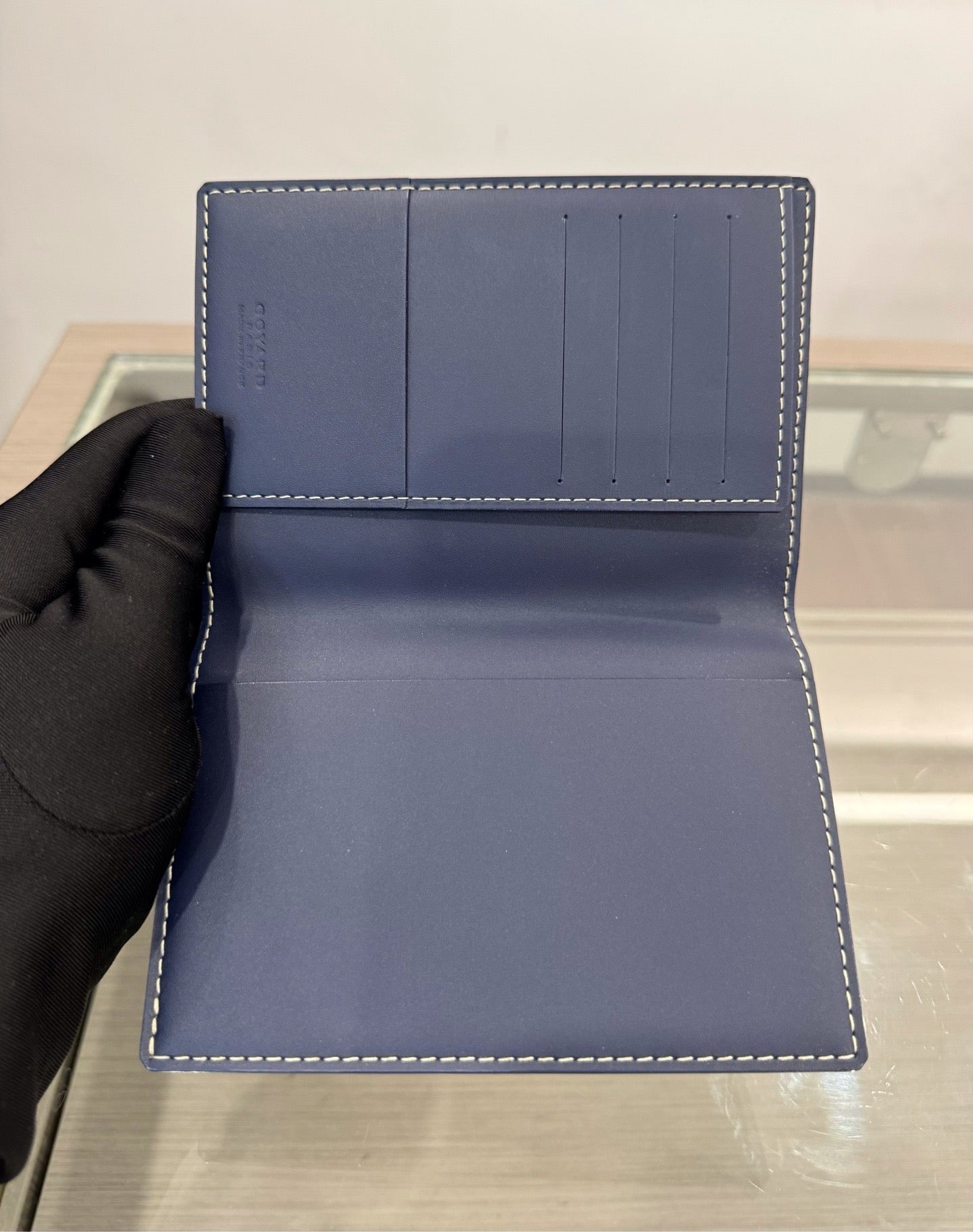 Goyard - Grenelle Passport Holder - Calfskin Leather - Blue - (Small)