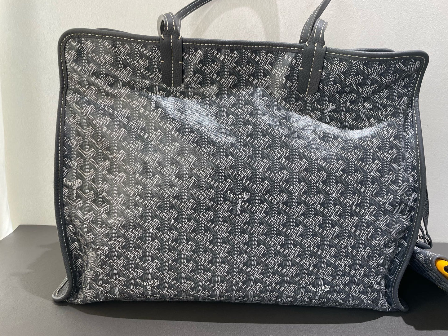 Goyard - Hardy Tote - Goyardine canvas with calfskin leather trim - Grey - (small)