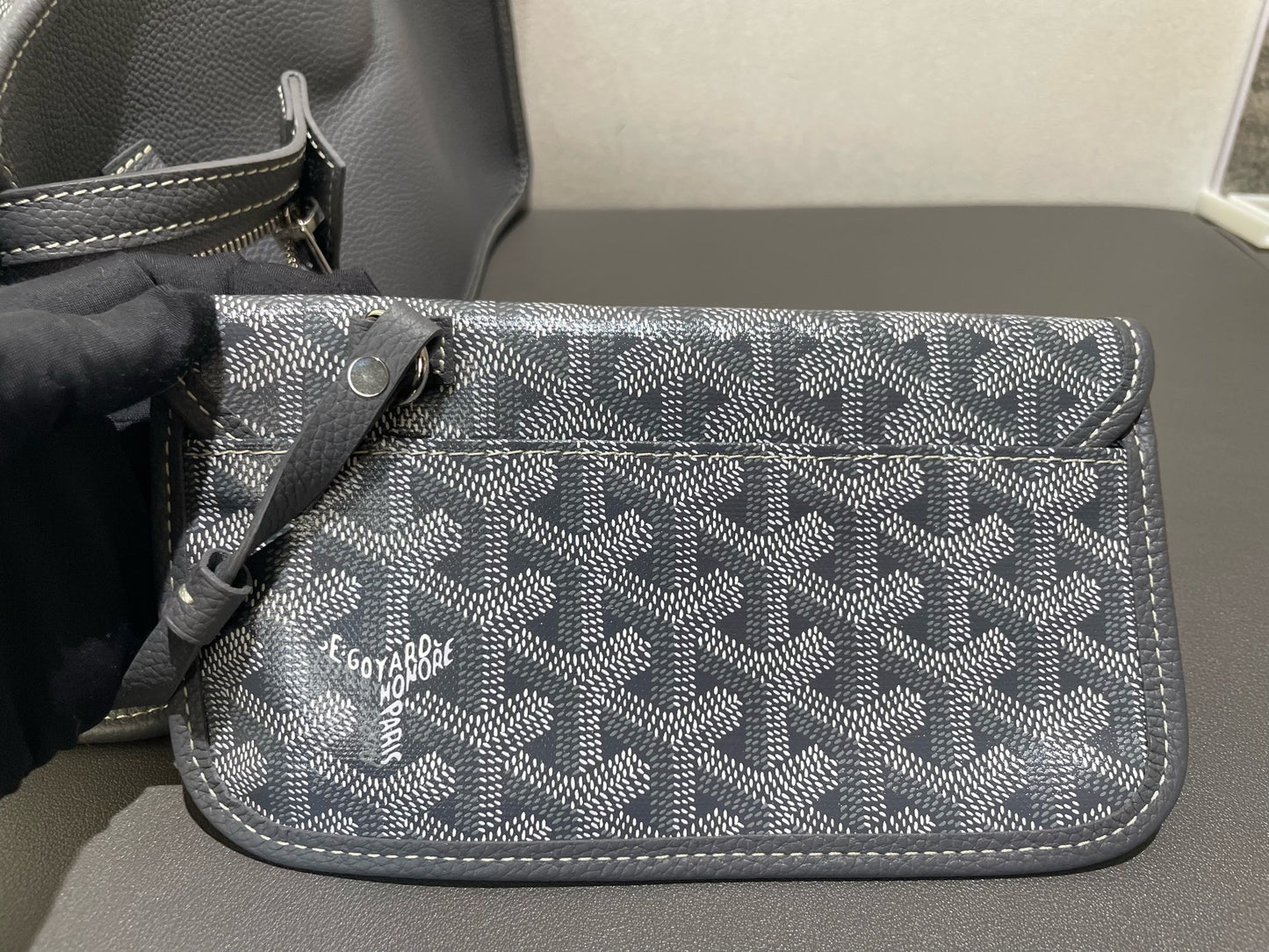 Goyard - Hardy Tote - Goyardine canvas with calfskin leather trim - Grey - (small)