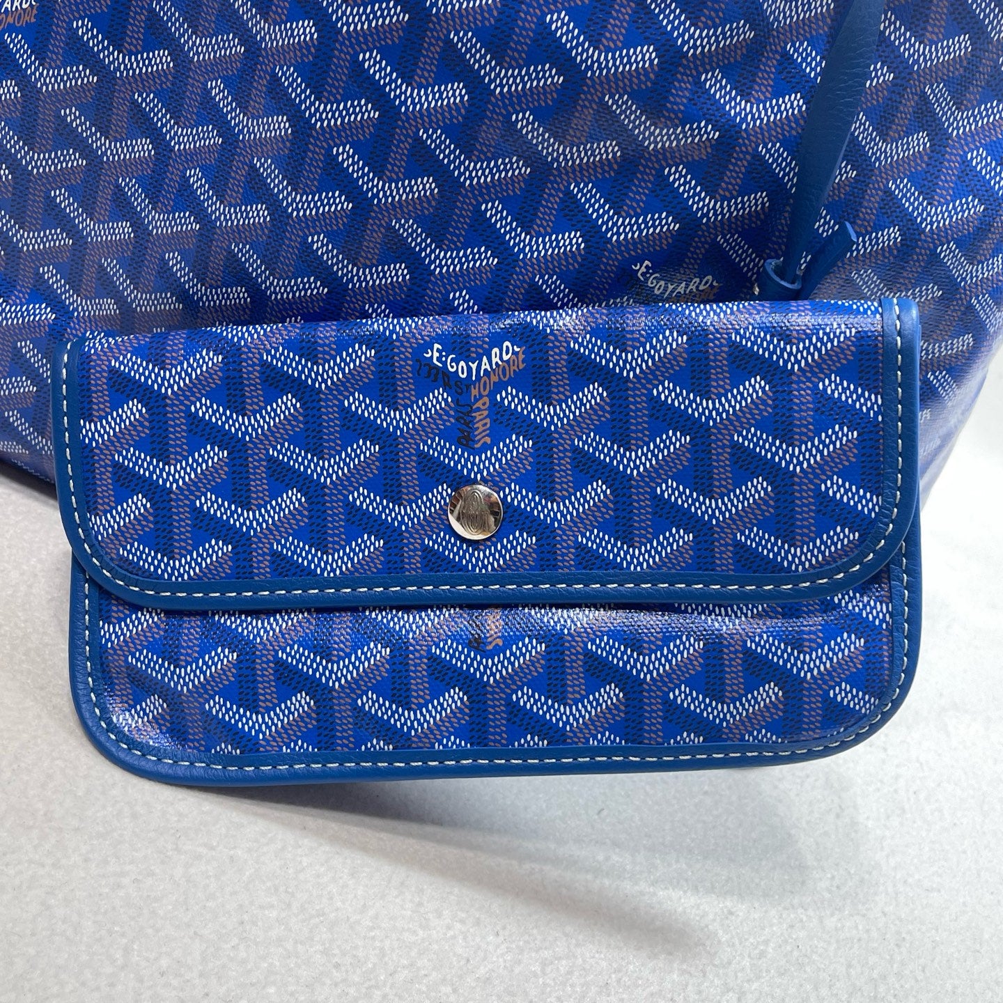 Goyard - Hobo - Goyardine canvas with leather trim - Blue - (medium)
