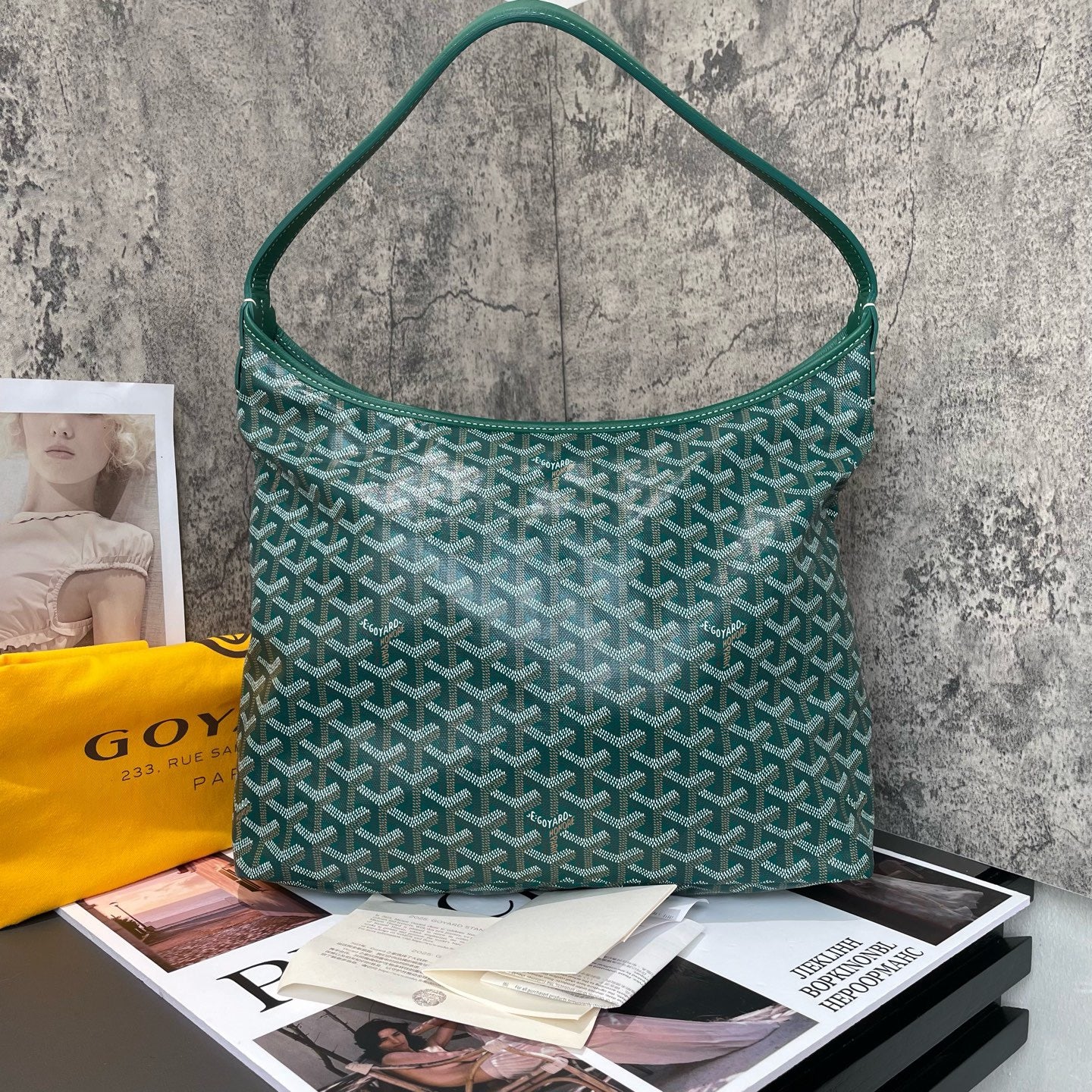 Goyard - Hobo - Goyardine canvas with leather trim - Green - (Medium)