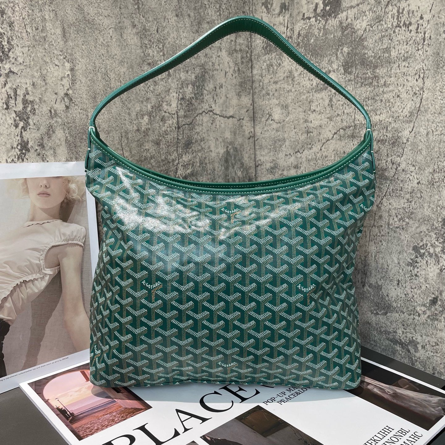 Goyard - Hobo - Goyardine canvas with leather trim - Green - (Medium)