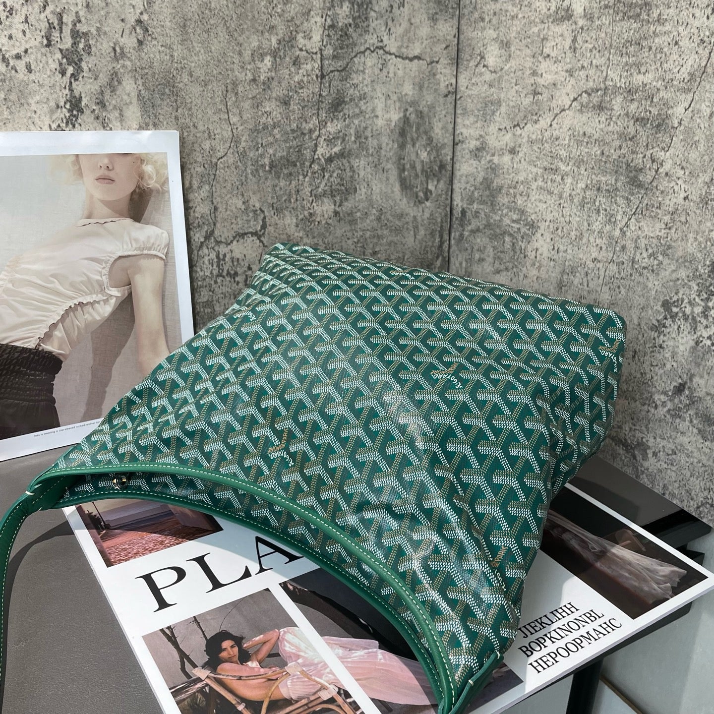 Goyard - Hobo - Goyardine canvas with leather trim - Green - (Medium)