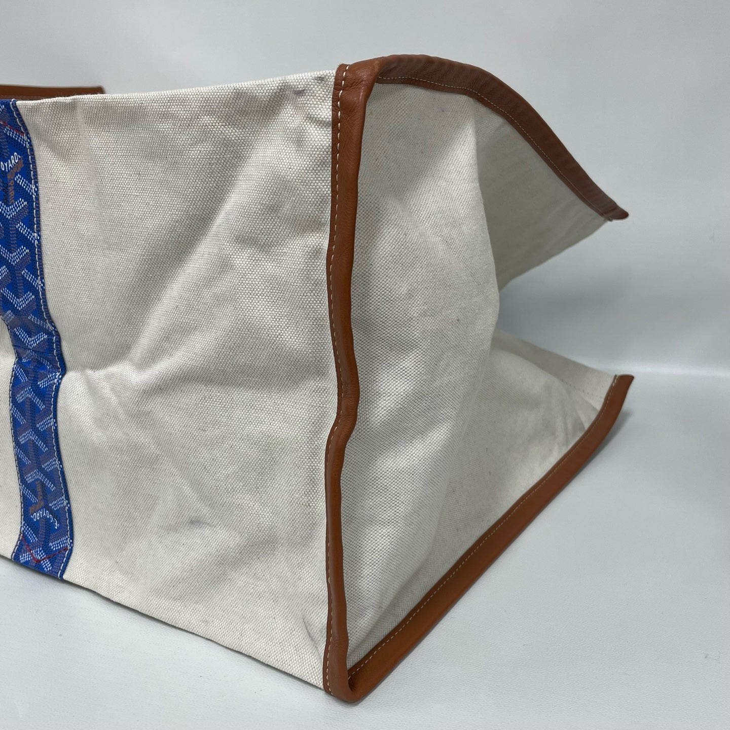 Goyard - Méditerranée Tote - Coated canvas and canvas with leather trim - Beige, Blue, Brown - (Large)