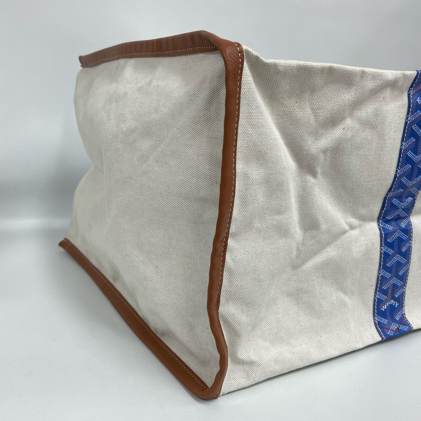 Goyard - Méditerranée Tote - Coated canvas and canvas with leather trim - Beige, Blue, Brown - (Large)
