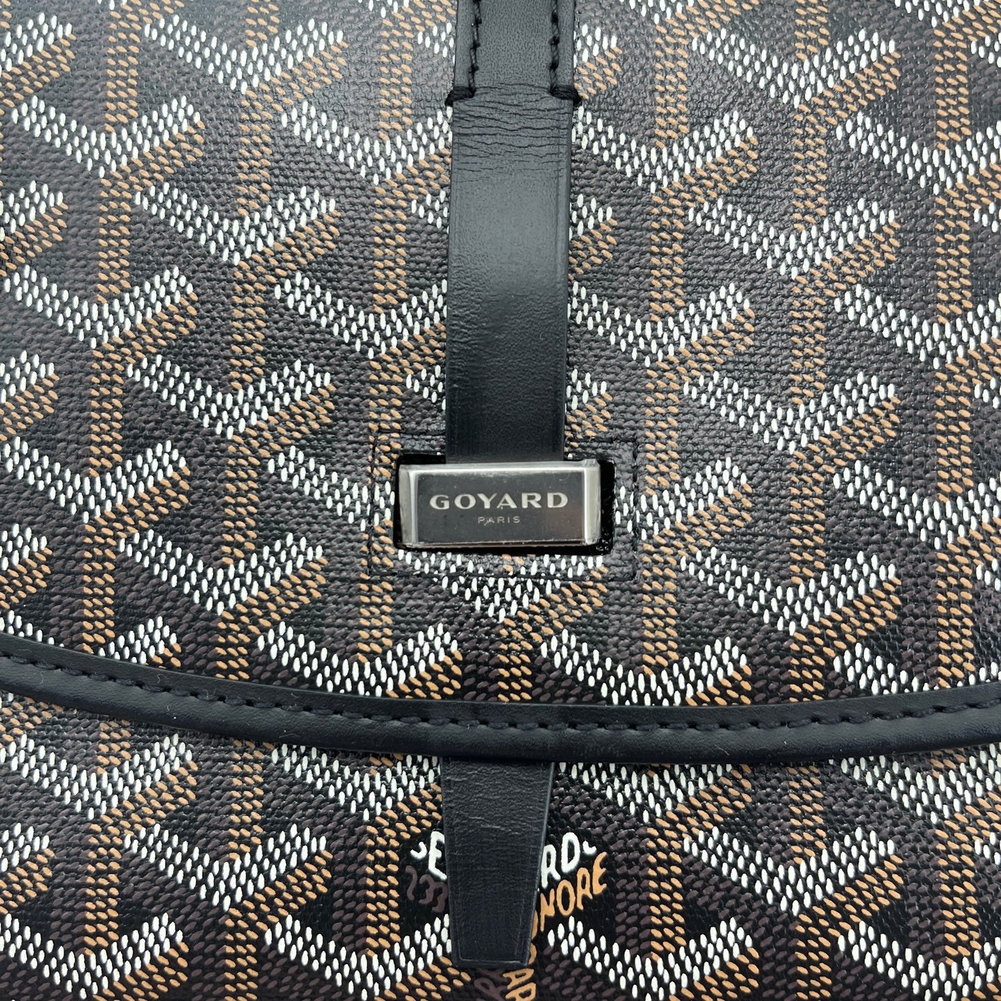 Goyard - Messenger Bag - Goyardine canvas and leather trim - Black and Brown - (small)