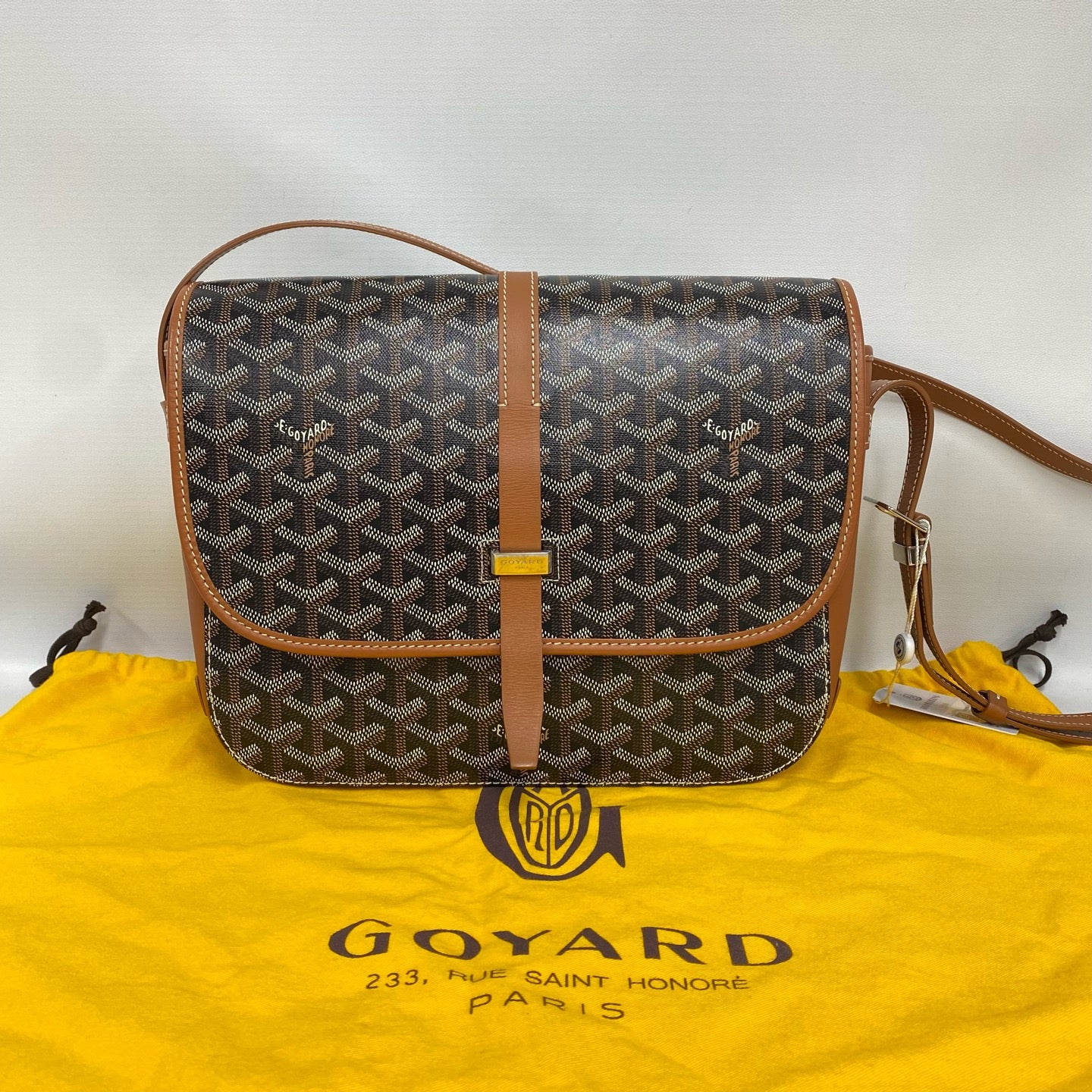 Goyard - Messenger Bag - Goyardine canvas with leather trim - Brown - (Medium)