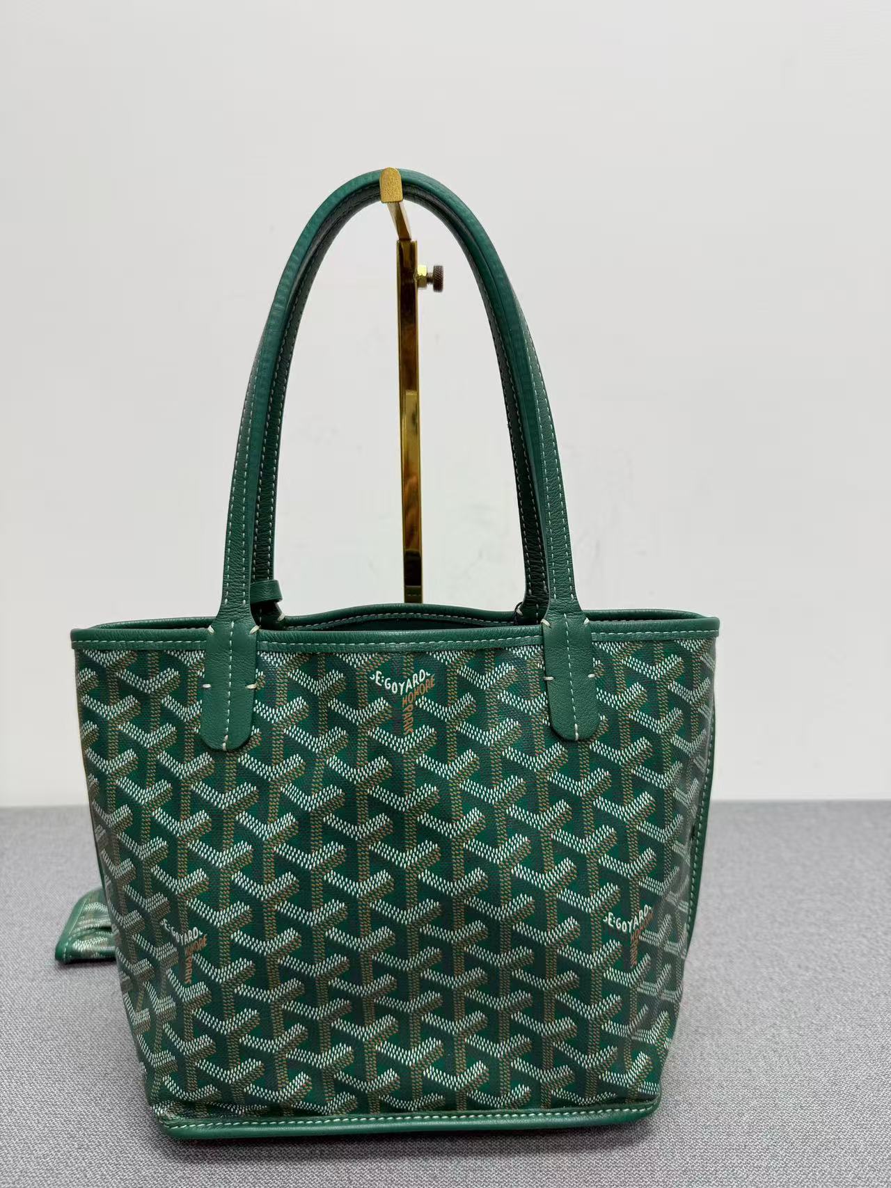 Goyard - Mini Tote - Goyardine canvas with leather trim - Green - (mini)