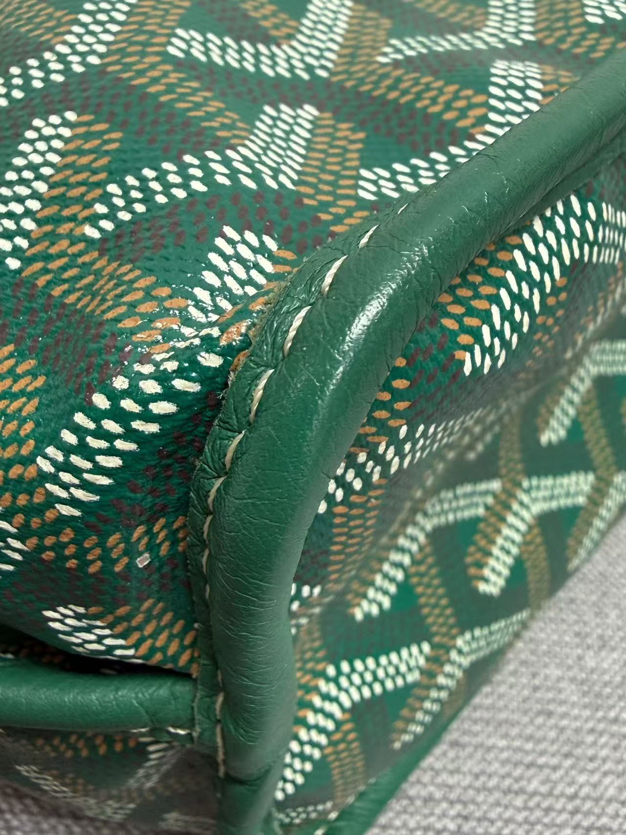 Goyard - Mini Tote - Goyardine canvas with leather trim - Green - (mini)