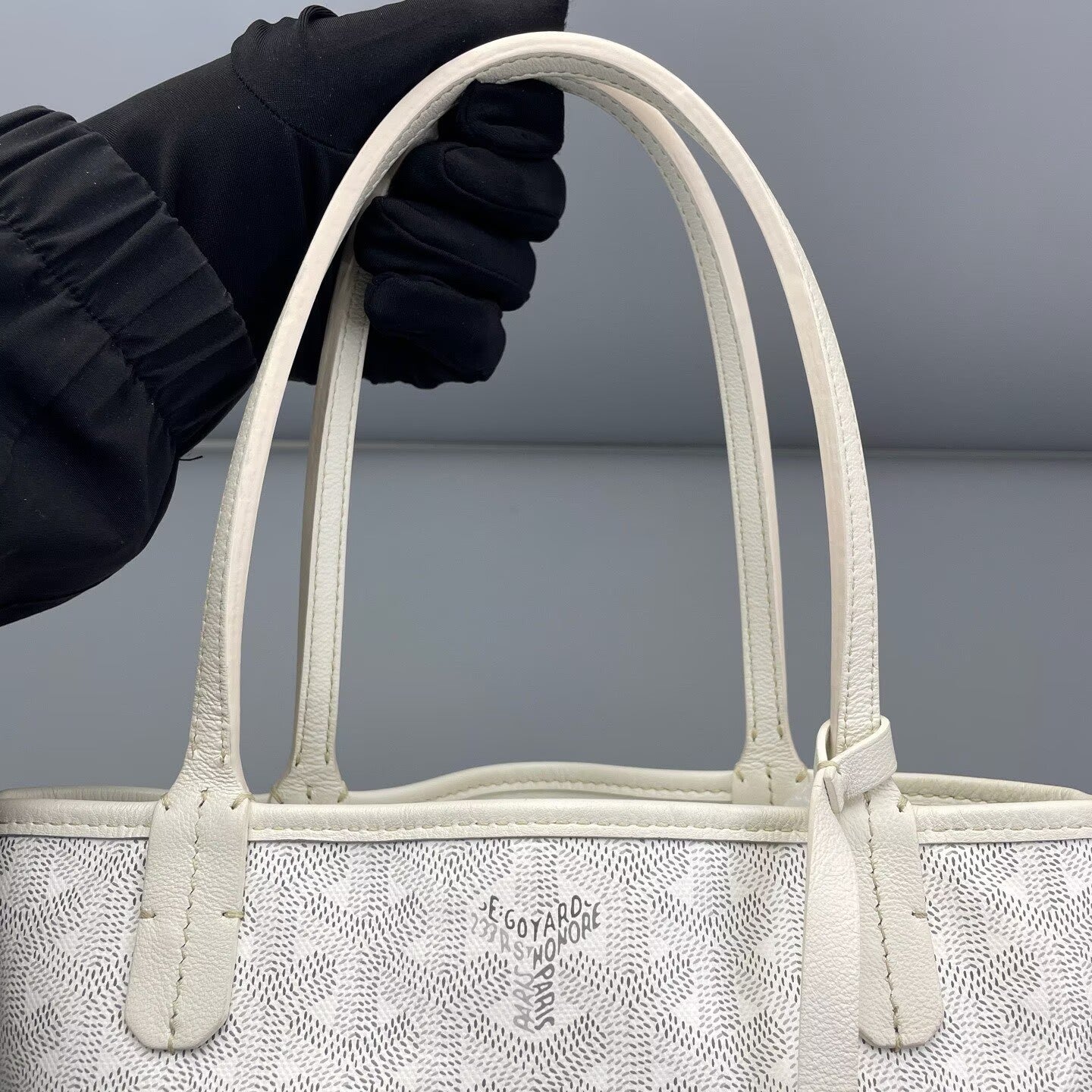 Goyard - Mini Tote - Goyardine canvas with leather trim - White - (mini)