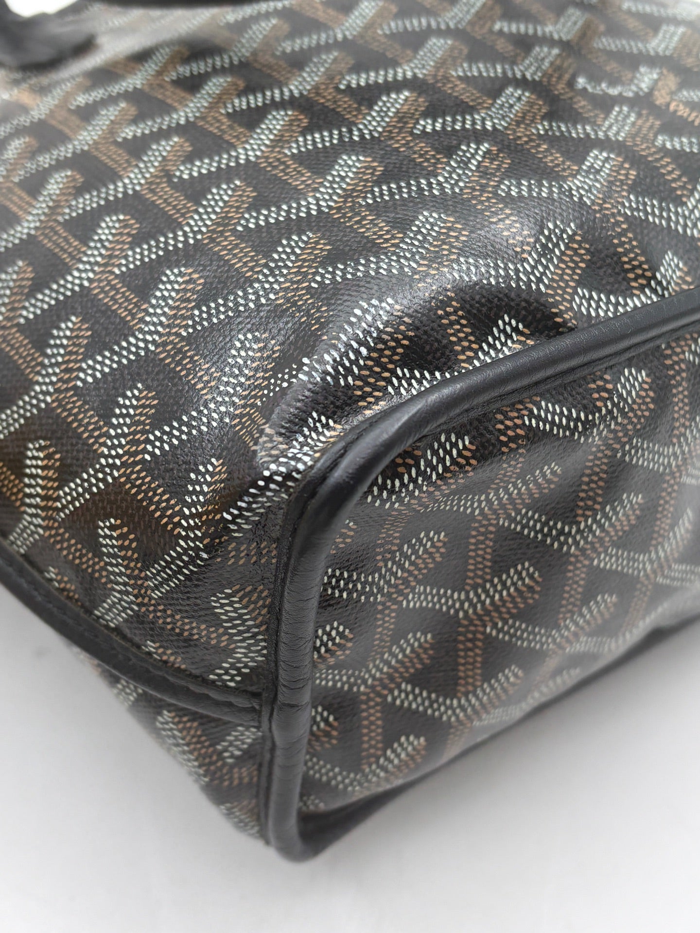 Goyard - Mini Tote with Pouch - Goyardine coated canvas with leather trim - Black - (mini)