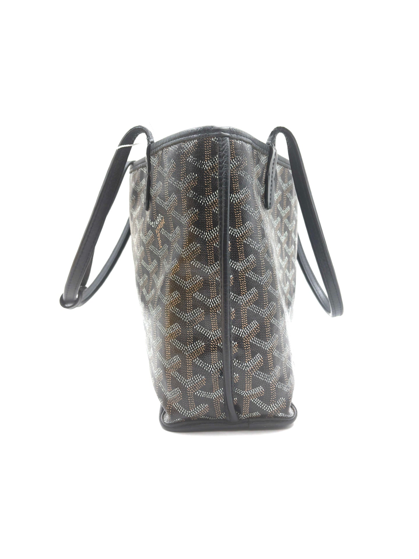 Goyard - Mini Tote with Pouch - Goyardine coated canvas with leather trim - Black - (mini)
