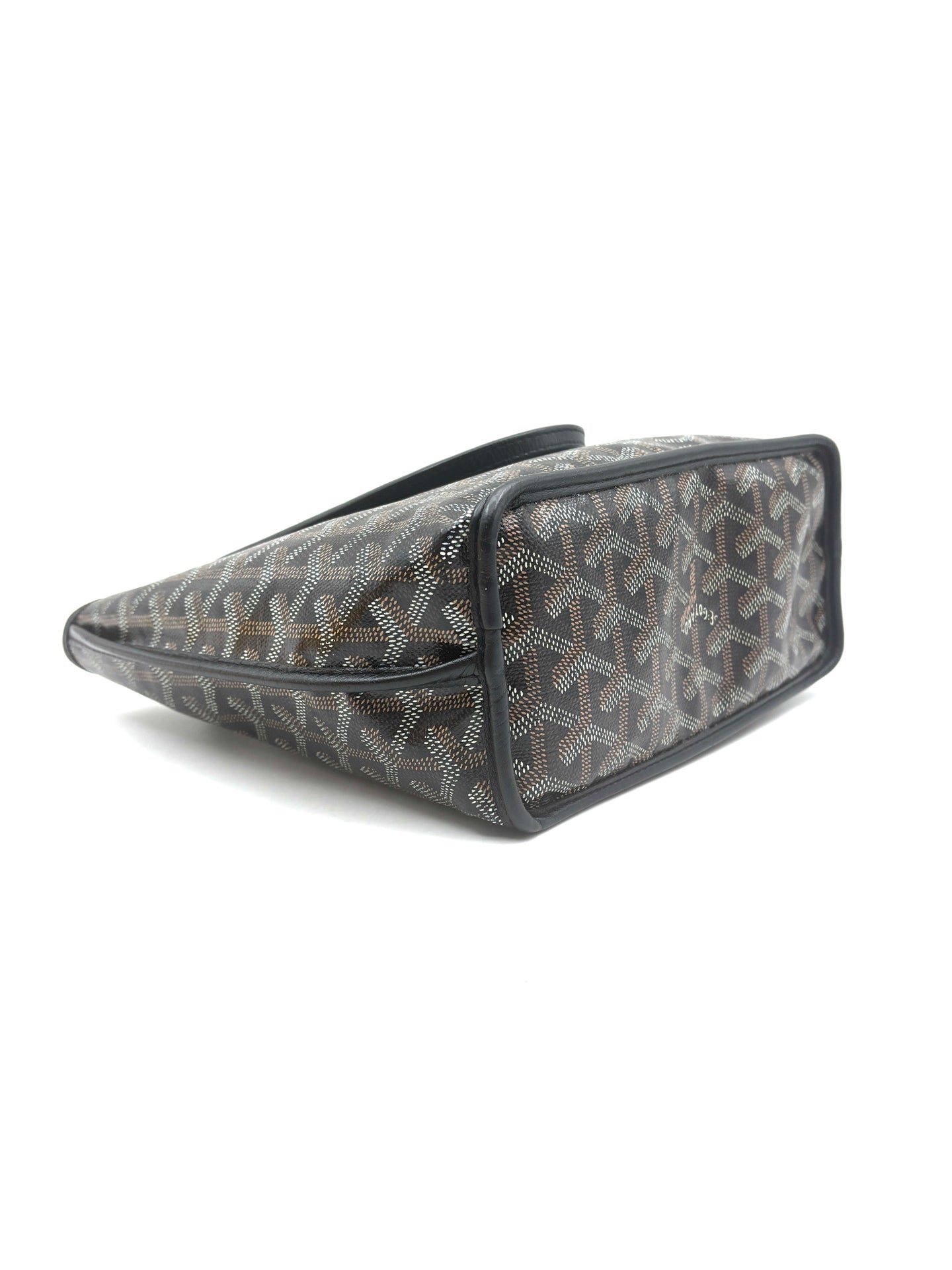 Goyard - Mini Tote with Pouch - Goyardine coated canvas with leather trim - Black - (mini)
