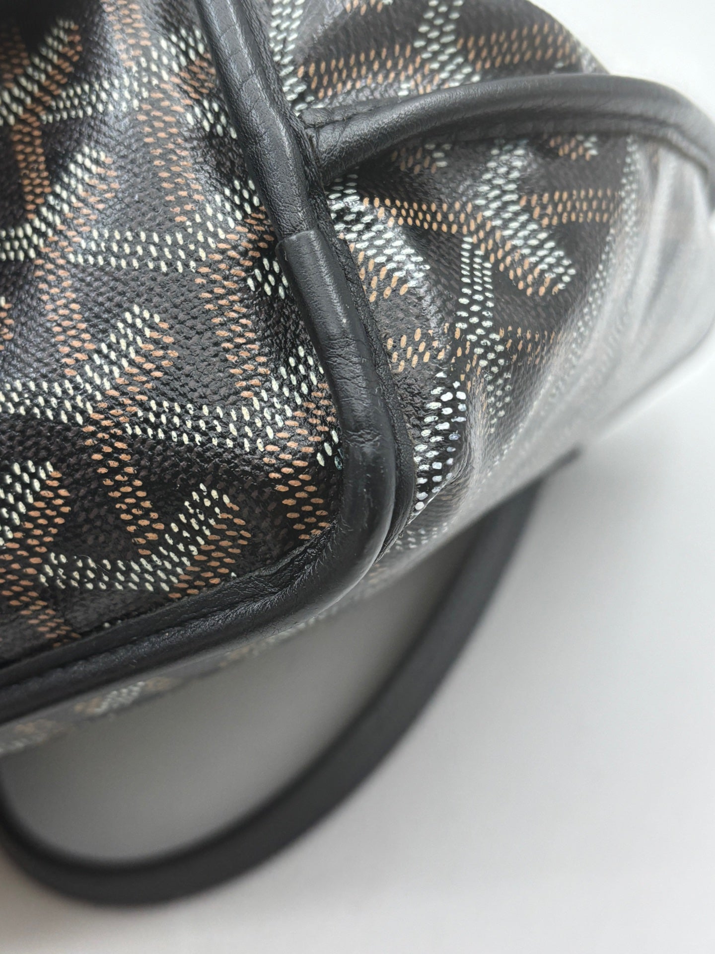 Goyard - Mini Tote with Pouch - Goyardine coated canvas with leather trim - Black - (mini)