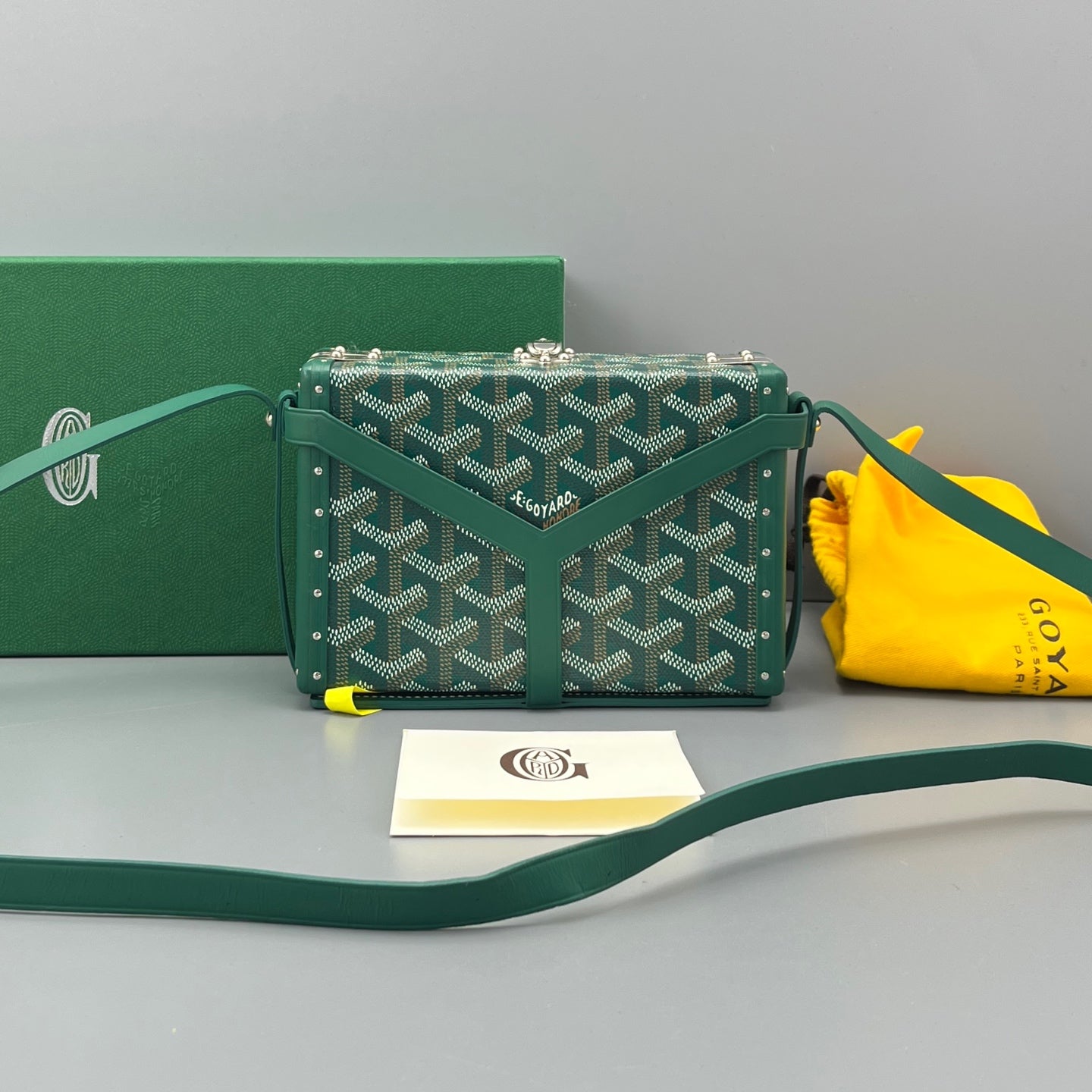 Goyard - Mini Trunk Bag - Goyardine coated canvas with leather trim - Green - (mini)