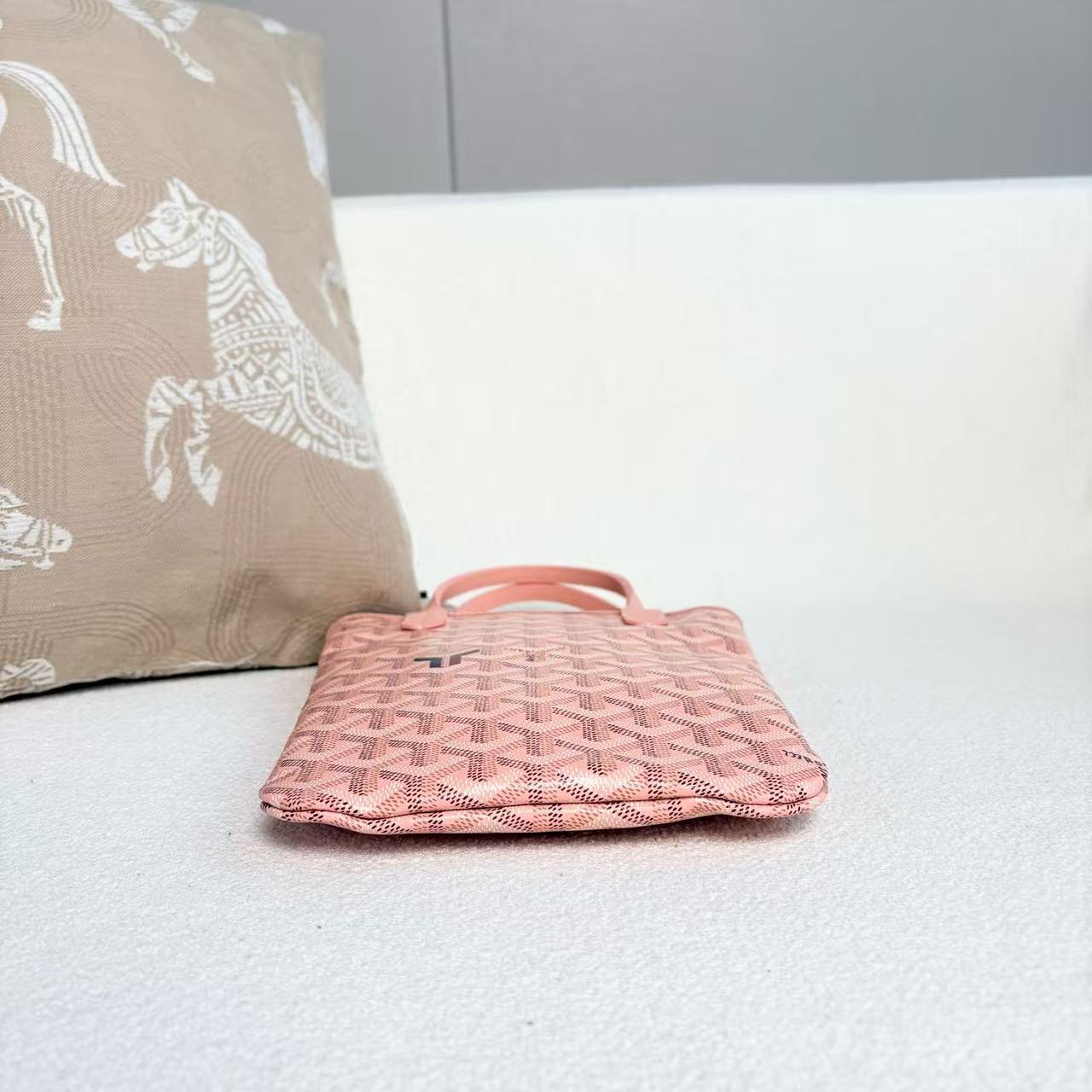 Goyard - Poitiers Mini Tote - Goyardine canvas with leather trim - Pink with Silver-Tone Hardware - (mini)