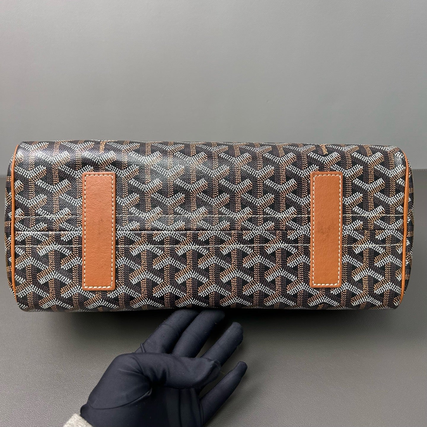 Goyard - Rouette - Goyardine canvas with leather trim - Brown - (large)