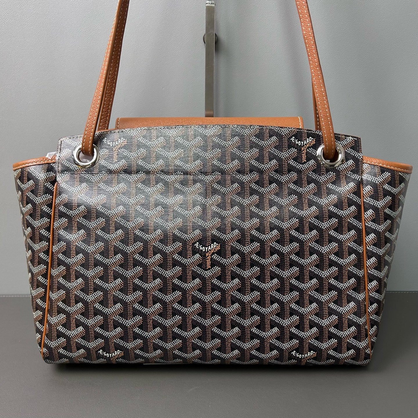 Goyard - Rouette - Goyardine canvas with leather trim - Brown - (large)