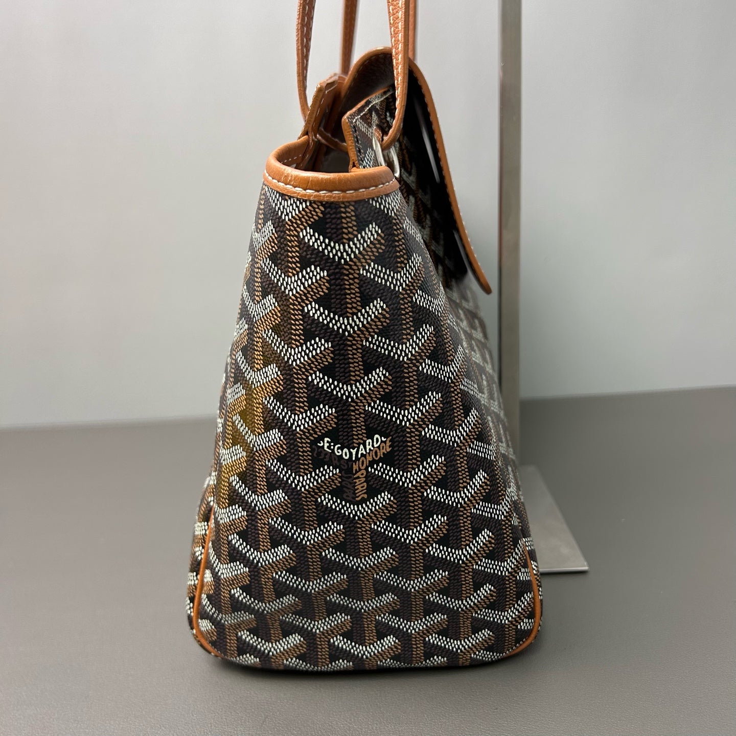 Goyard - Rouette - Goyardine canvas with leather trim - Brown - (large)