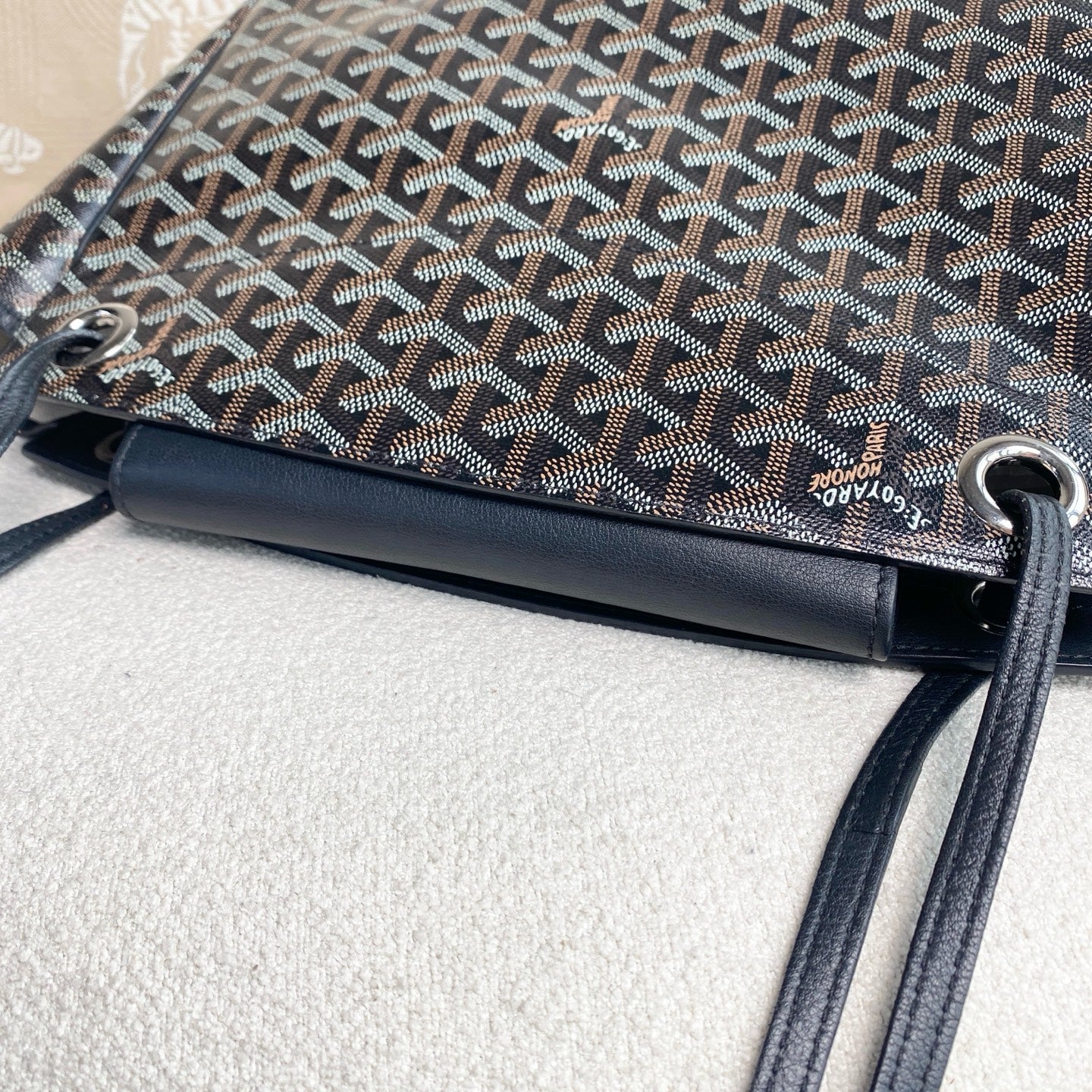 Goyard - Routter Flap Tote - Goyardine canvas and Leather - Black - (medium)