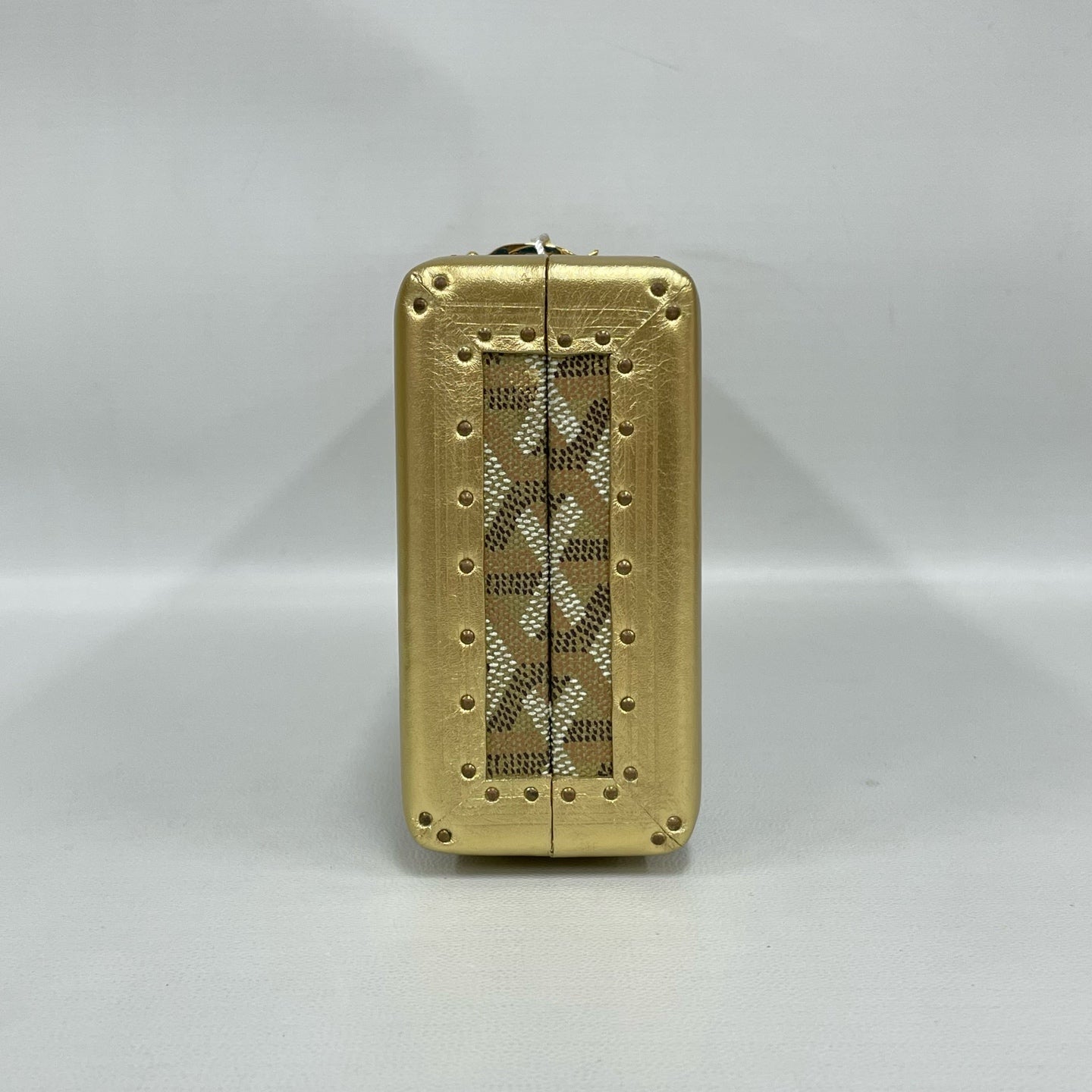 Goyard - Saint-Honoré - Goyardine canvas with leather and metal trim - Golden yellow with gold-tone hardware - (mini)