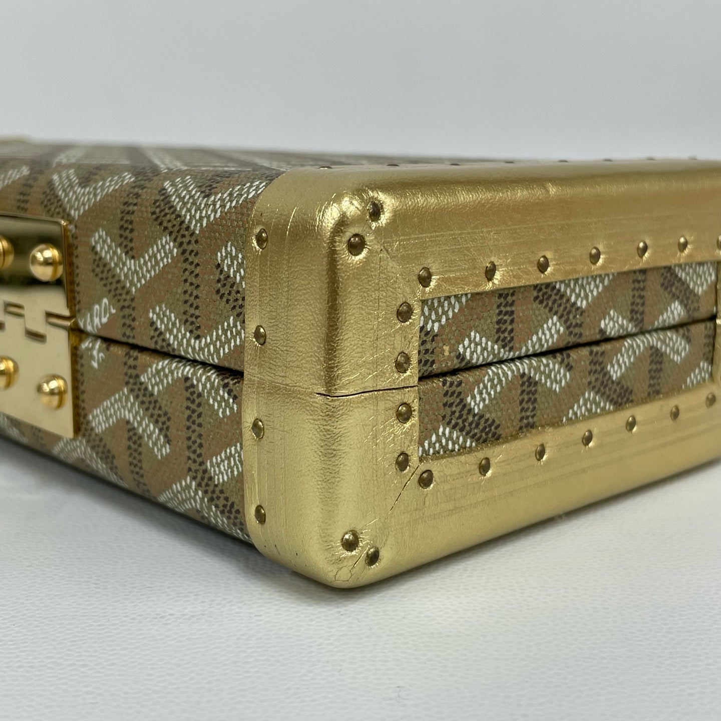 Goyard - Saint-Honoré - Goyardine canvas with leather and metal trim - Golden yellow with gold-tone hardware - (mini)