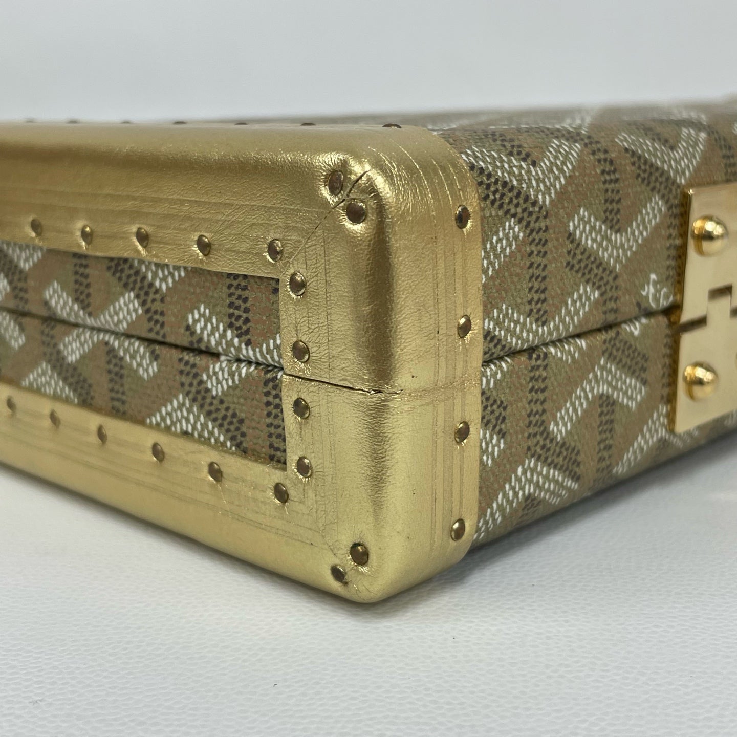 Goyard - Saint-Honoré - Goyardine canvas with leather and metal trim - Golden yellow with gold-tone hardware - (mini)