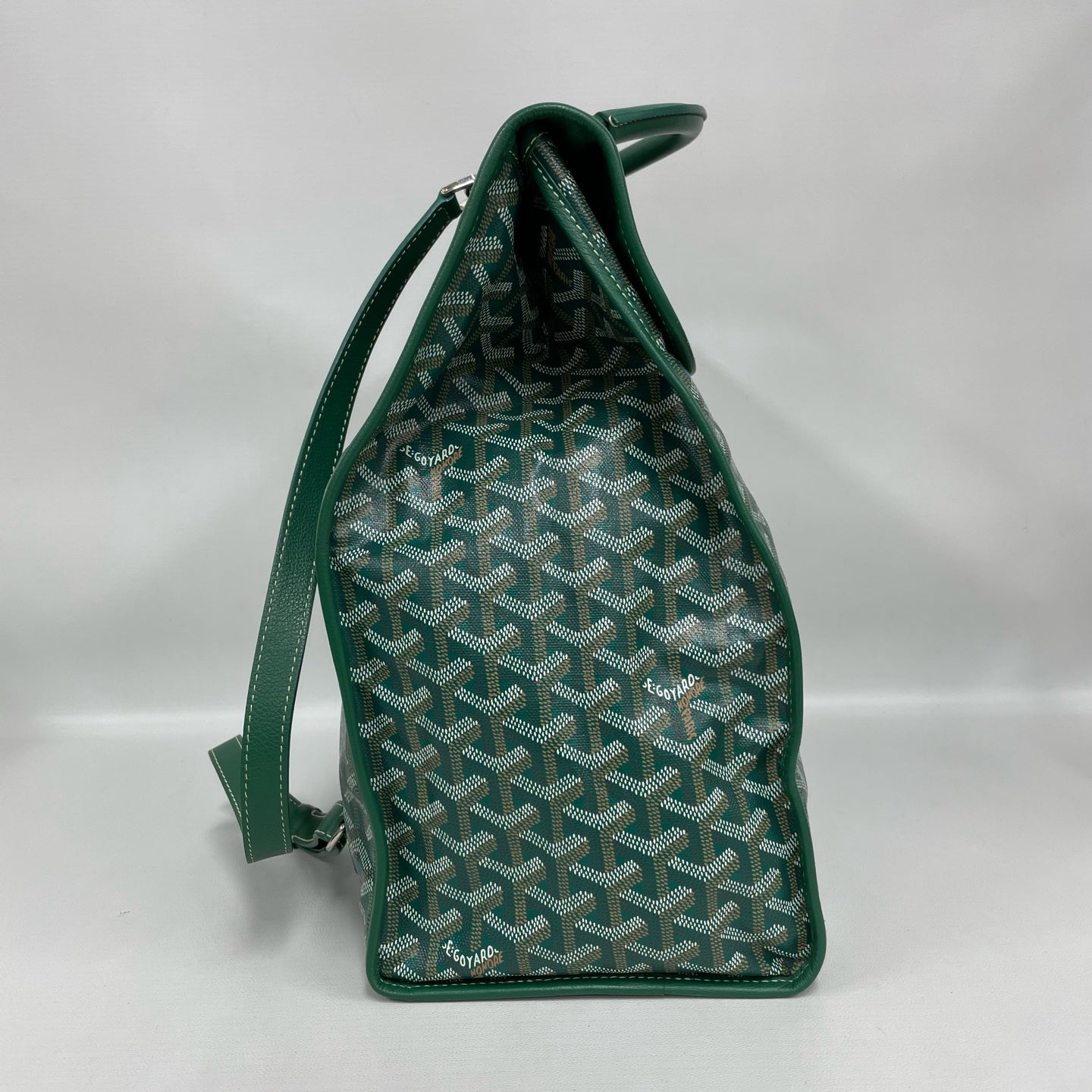 Goyard - Saint Leger - Goyardine canvas with leather trim - Green - (Large)