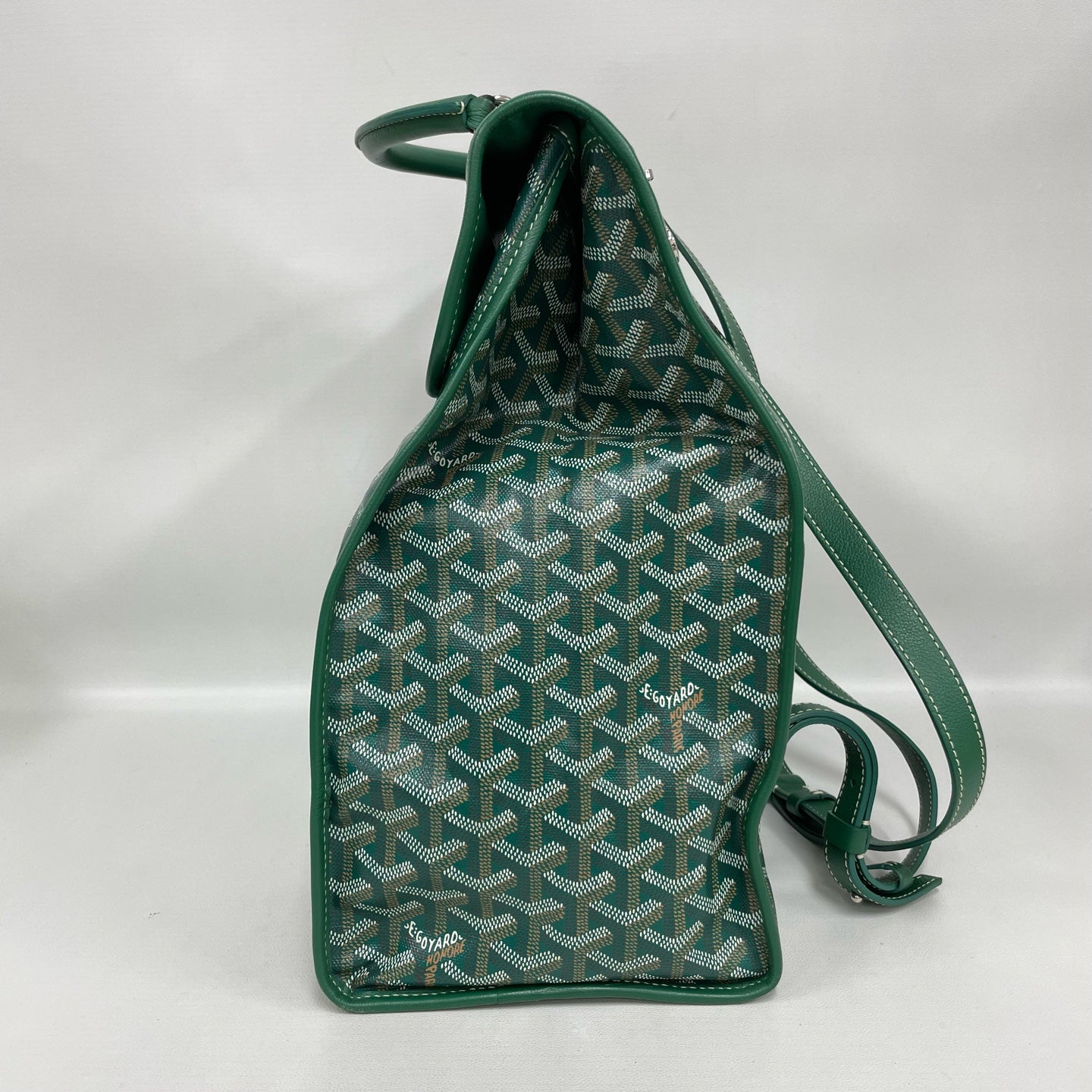 Goyard - Saint Leger - Goyardine canvas with leather trim - Green - (Large)