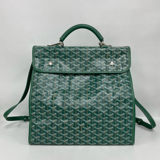 Goyard - Saint Leger - Goyardine canvas with leather trim - Green - (Large)