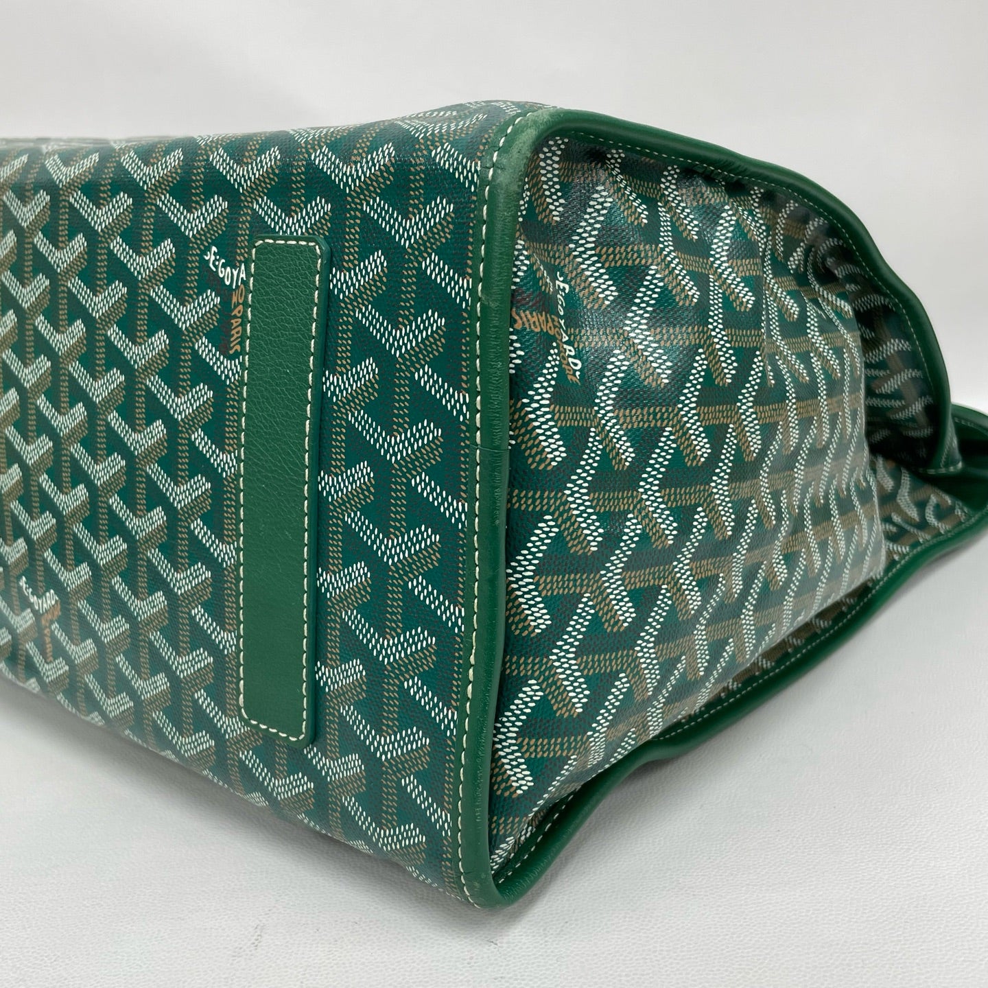 Goyard - Saint Leger - Goyardine canvas with leather trim - Green - (Large)