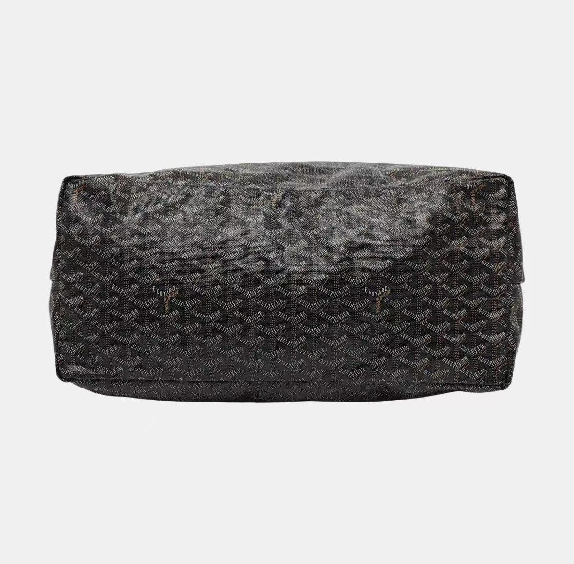 Goyard - Saint Louis - Goyardine canvas with leather trim - Black - (Large)