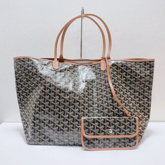 Goyard - Saint Louis Tote - Goyardine canvas and leather trim - Brown - (Large)